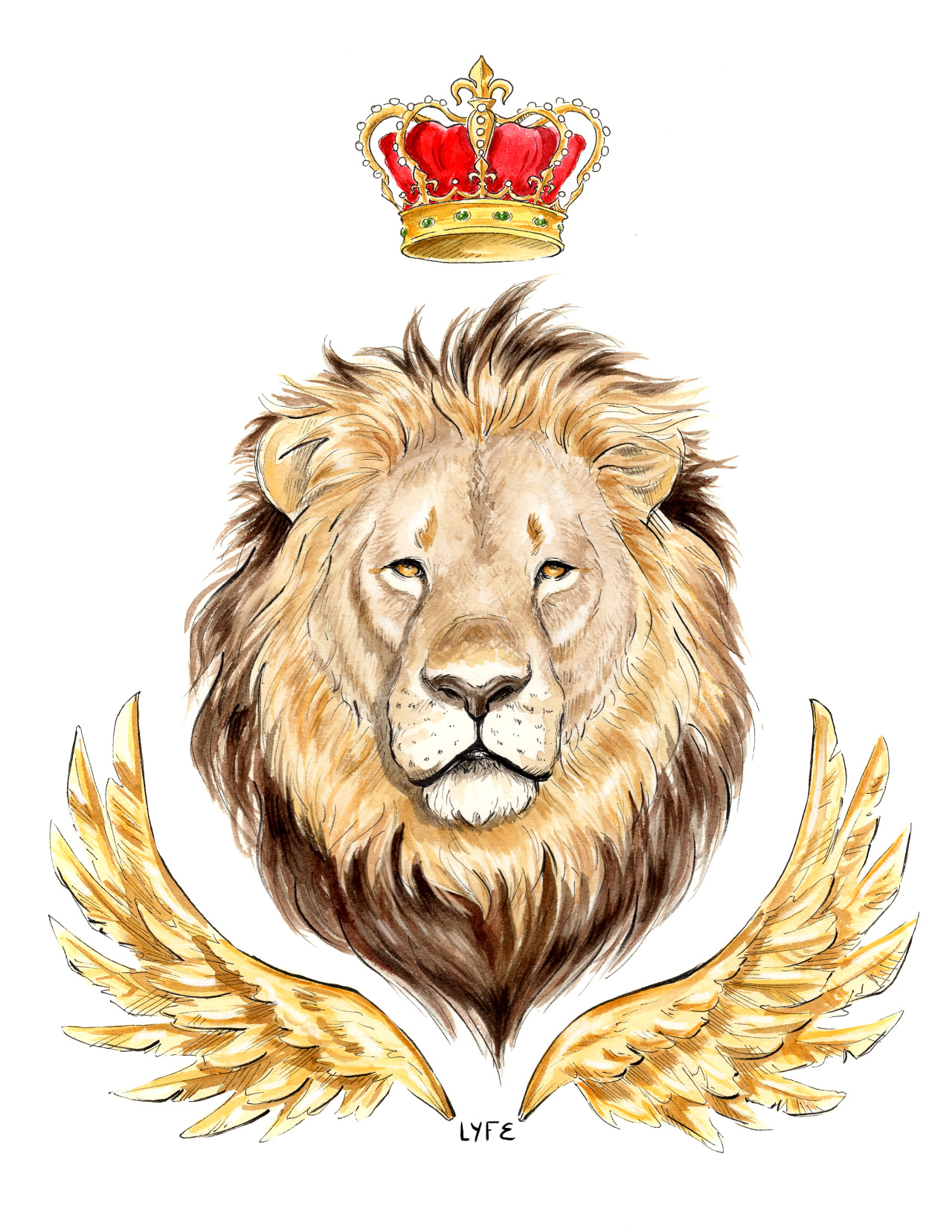 Корона со львом
