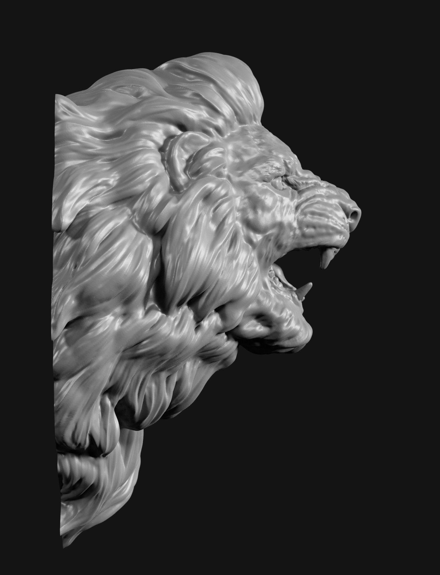 Lion head face 2 3D printable model | CGTrader