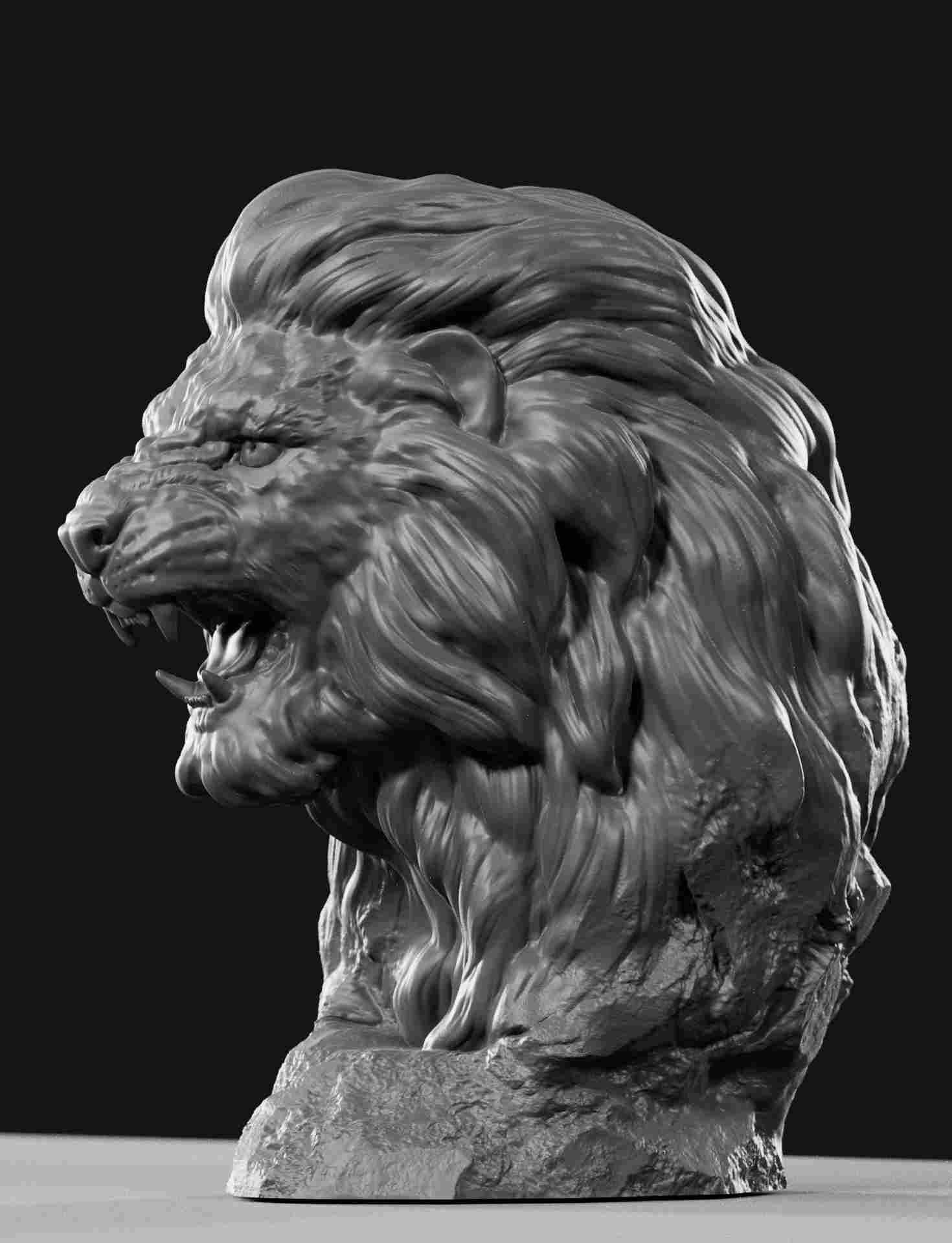 3D print model lion face head | CGTrader