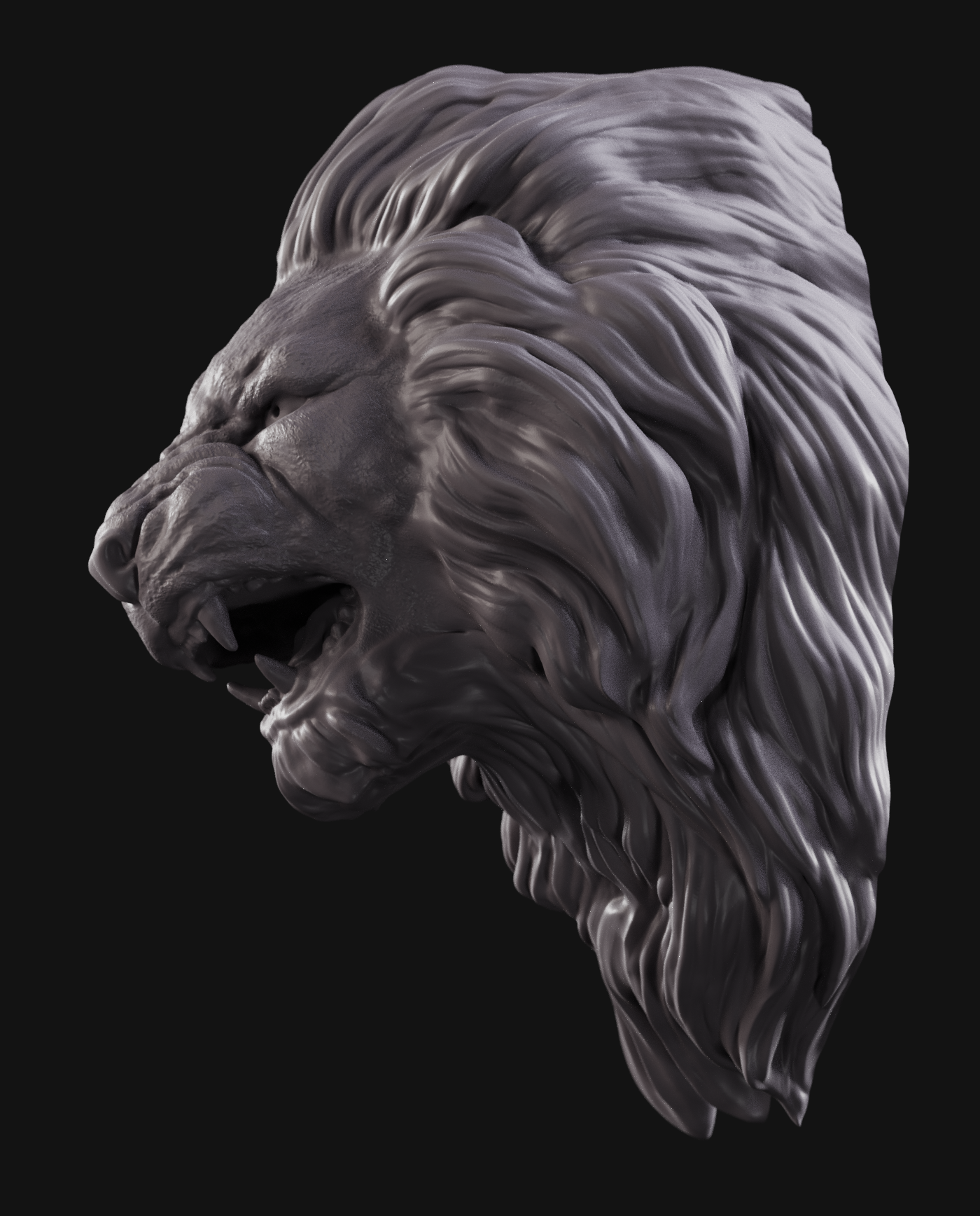 Lion head 2 3D Model in Animals 3DExport