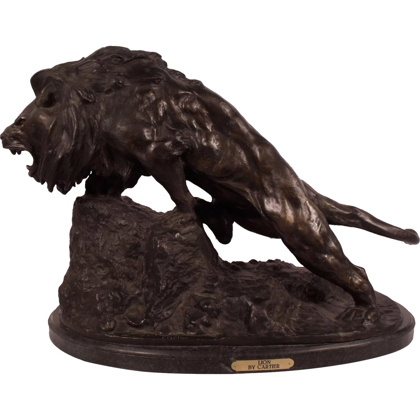 Huge Rare c1910 Antique Bronze Lion Sculpture by Thomas F. Cartier ...