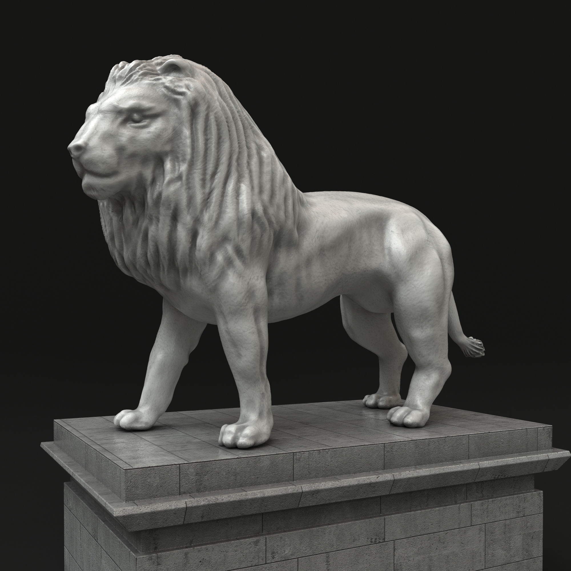3D printable model Lion sculpture | CGTrader