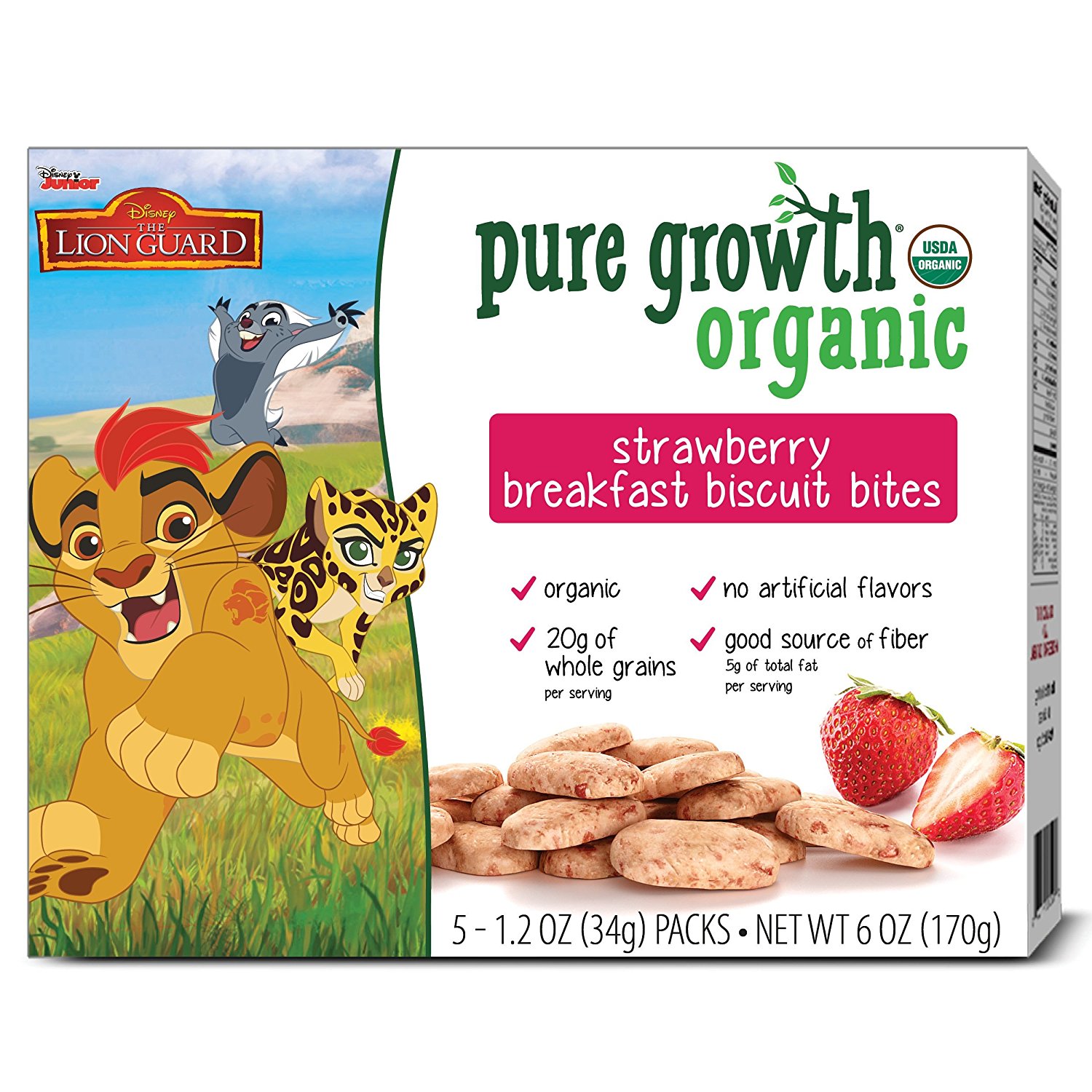 Amazon.com: Pure Growth Organic Lion Guard Breakfast Biscuit Bites ...