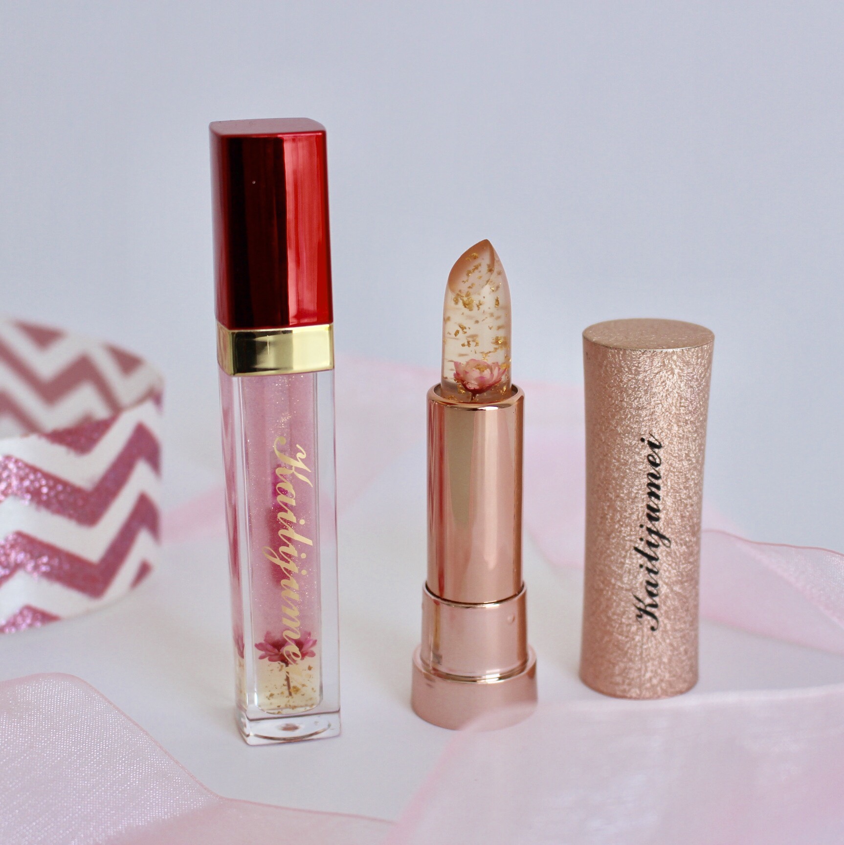 Kailijumei - Pixie Rose Lipstick and Gloss Set