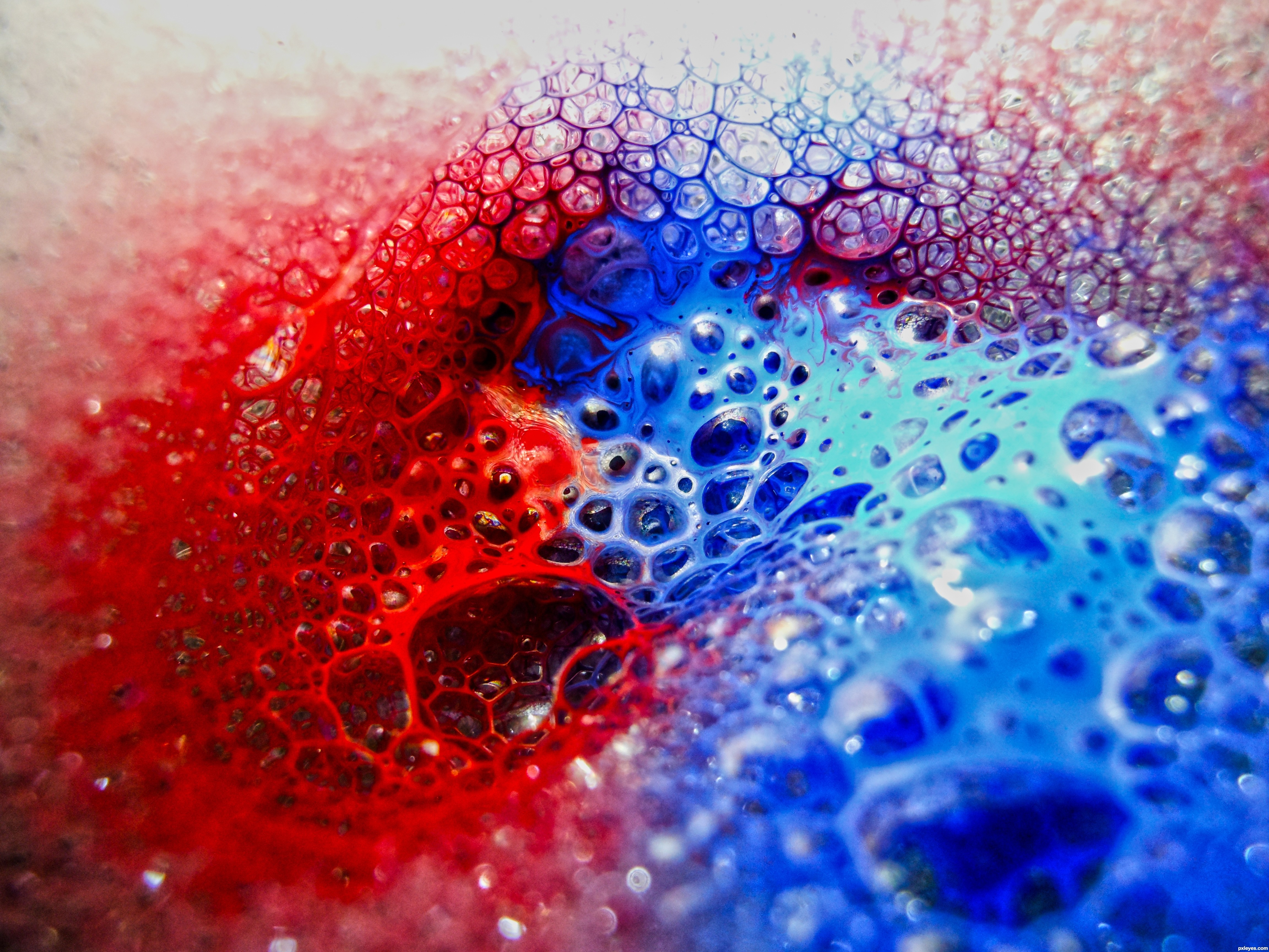 Red and blue picture, by Remsphoto for: mixing liquids photography ...