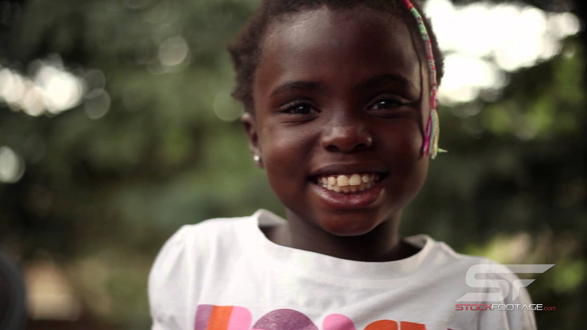 Static closeup shot of a happy little black girl. - YouTube