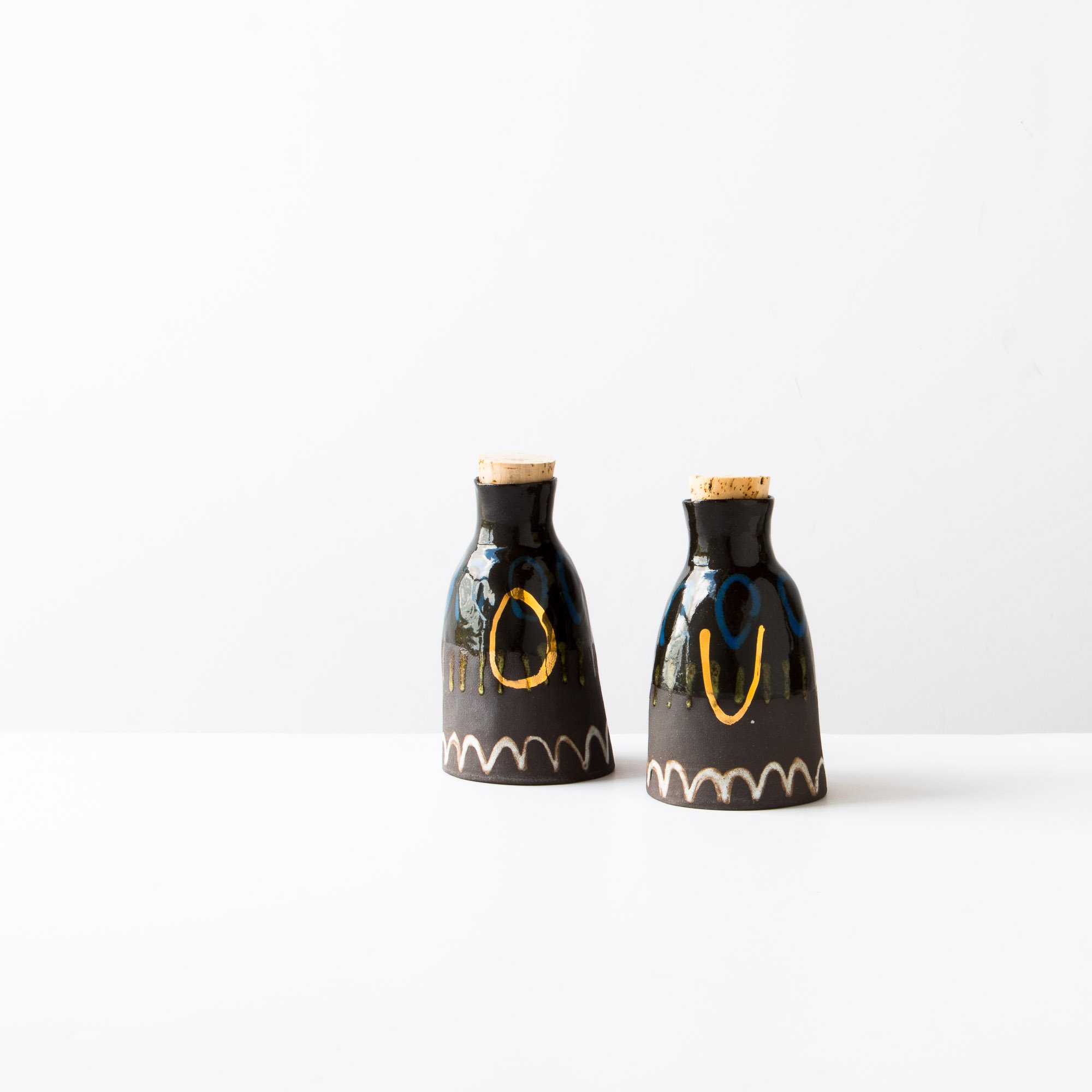Little Decorated Bottle With Gold Motives - Handmade in Sandstone ...