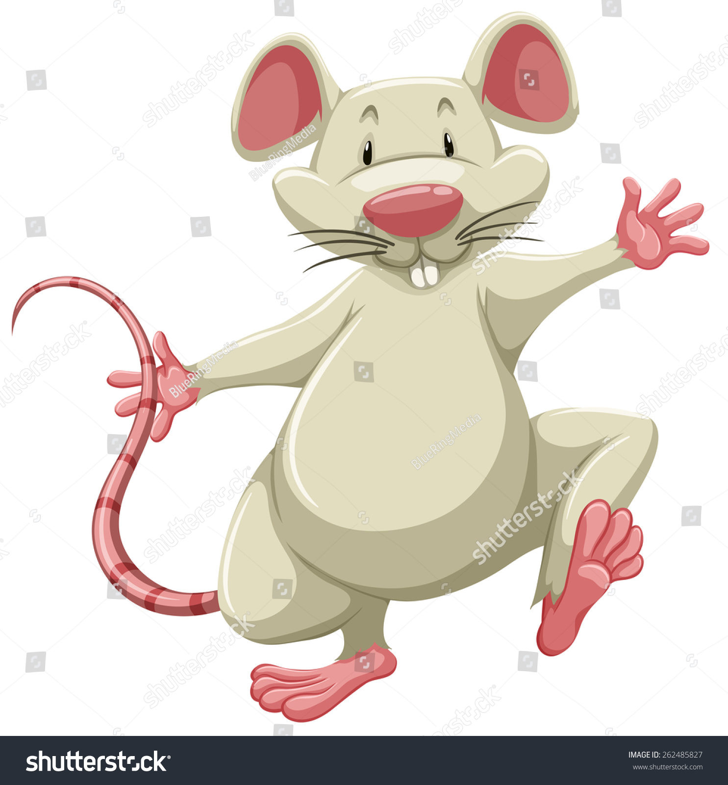 Playful Little Creature On White Background Stock Vector 262485827 ...