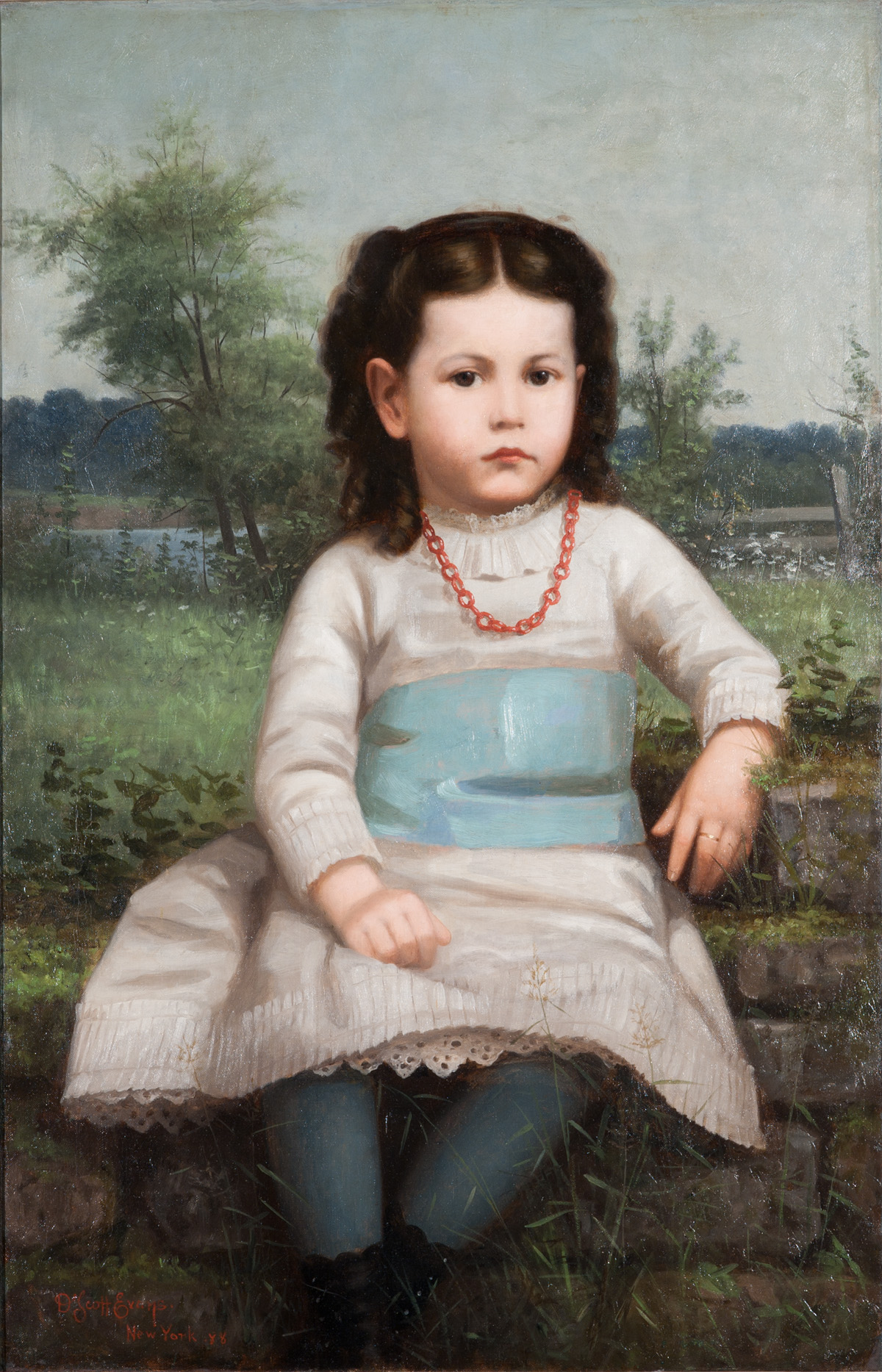 Evans, DeScott - Portrait of Little Girl, 1888 - Richmond Art Museum
