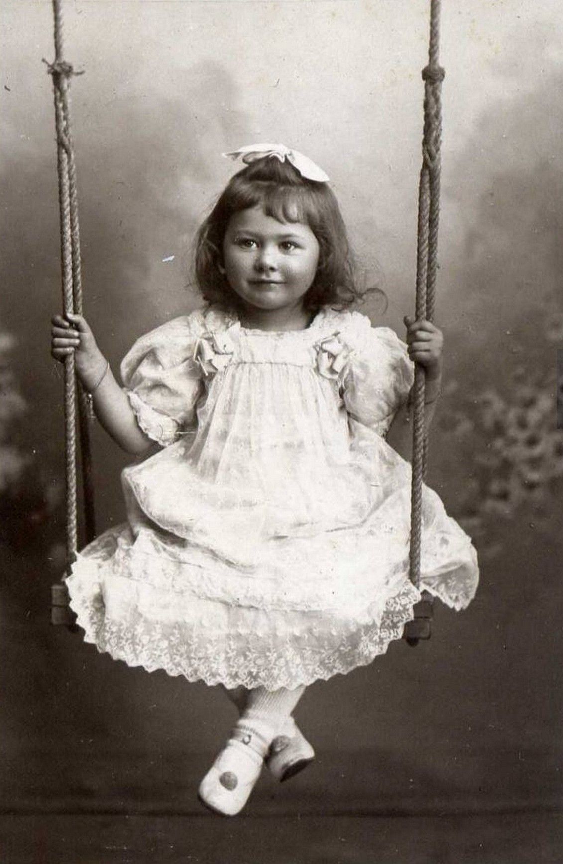 Vintage little girl in swing 002 by MementoMori-stock.deviantart.com ...