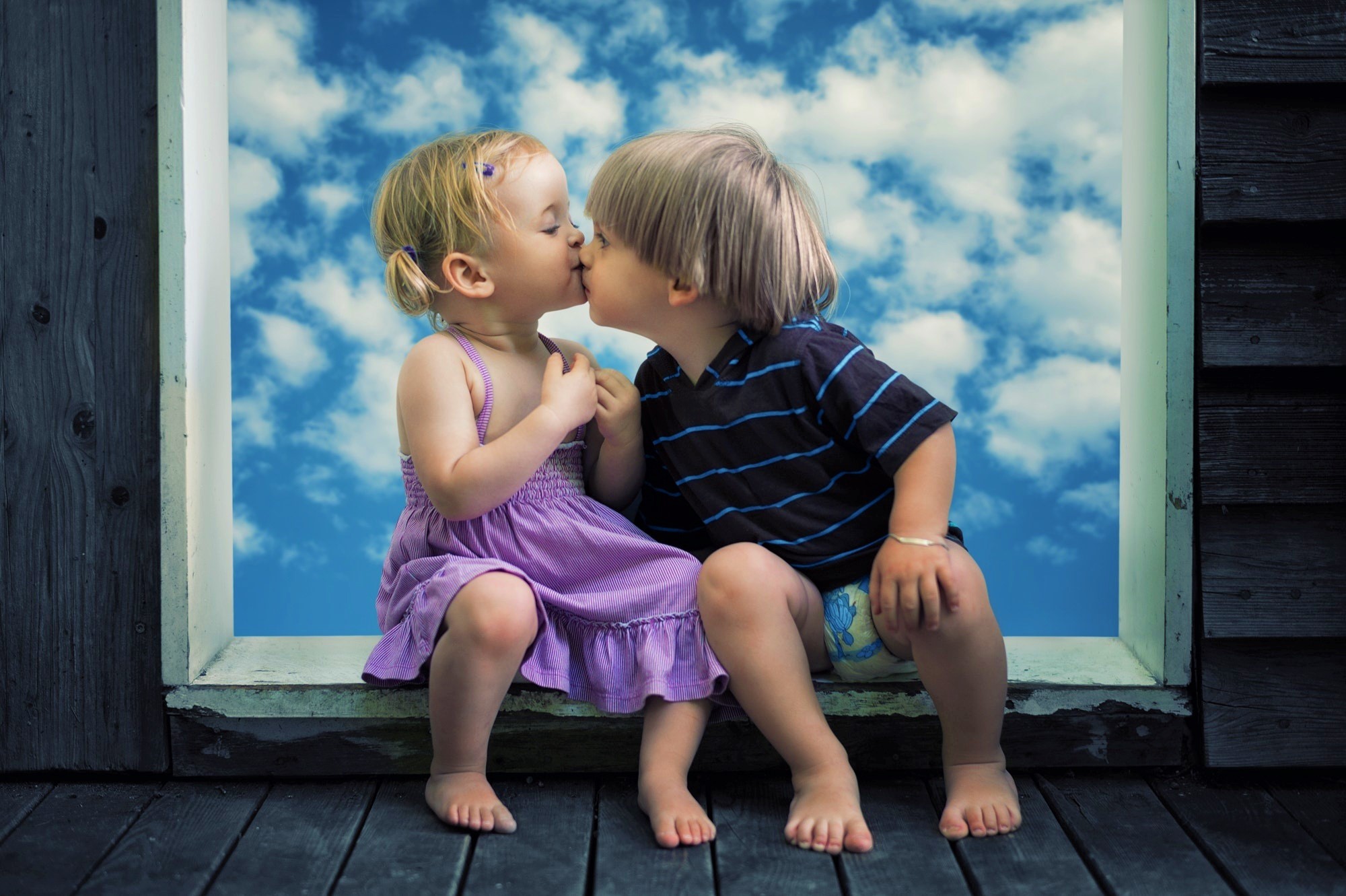 Little Boy Little Girl Cute Kiss, HD Cute, 4k Wallpapers, Images ...