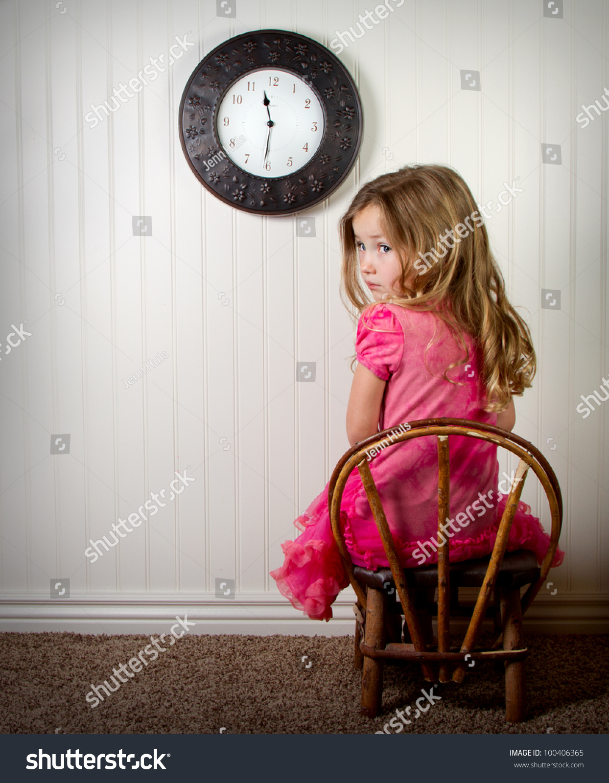 Little Girl Time Out Trouble Looking Stock Photo (Royalty Free ...