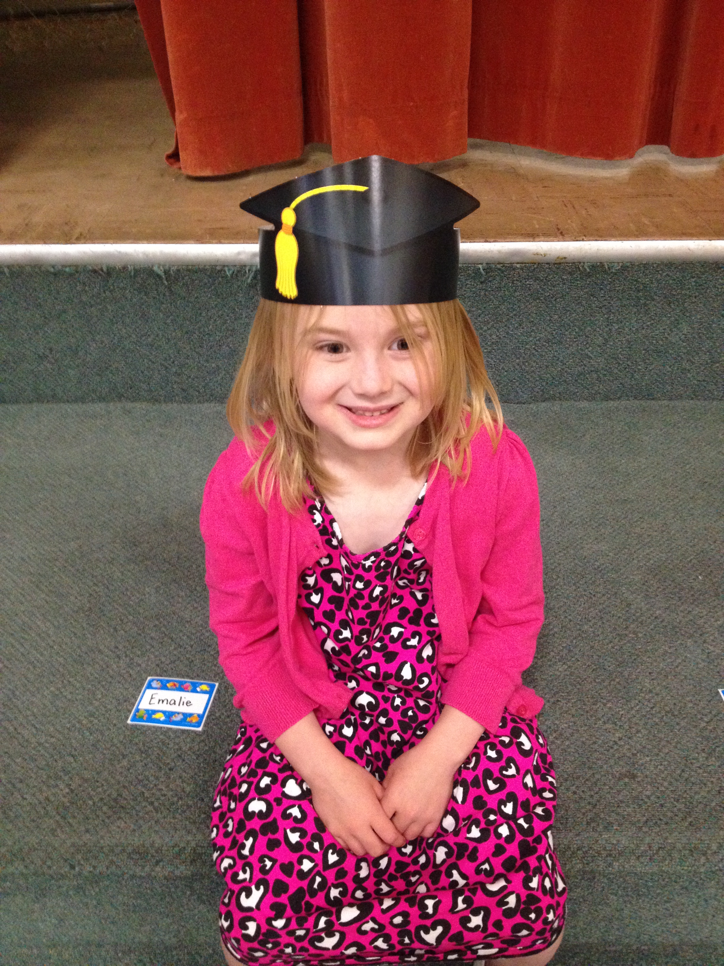 Little girl graduation photo