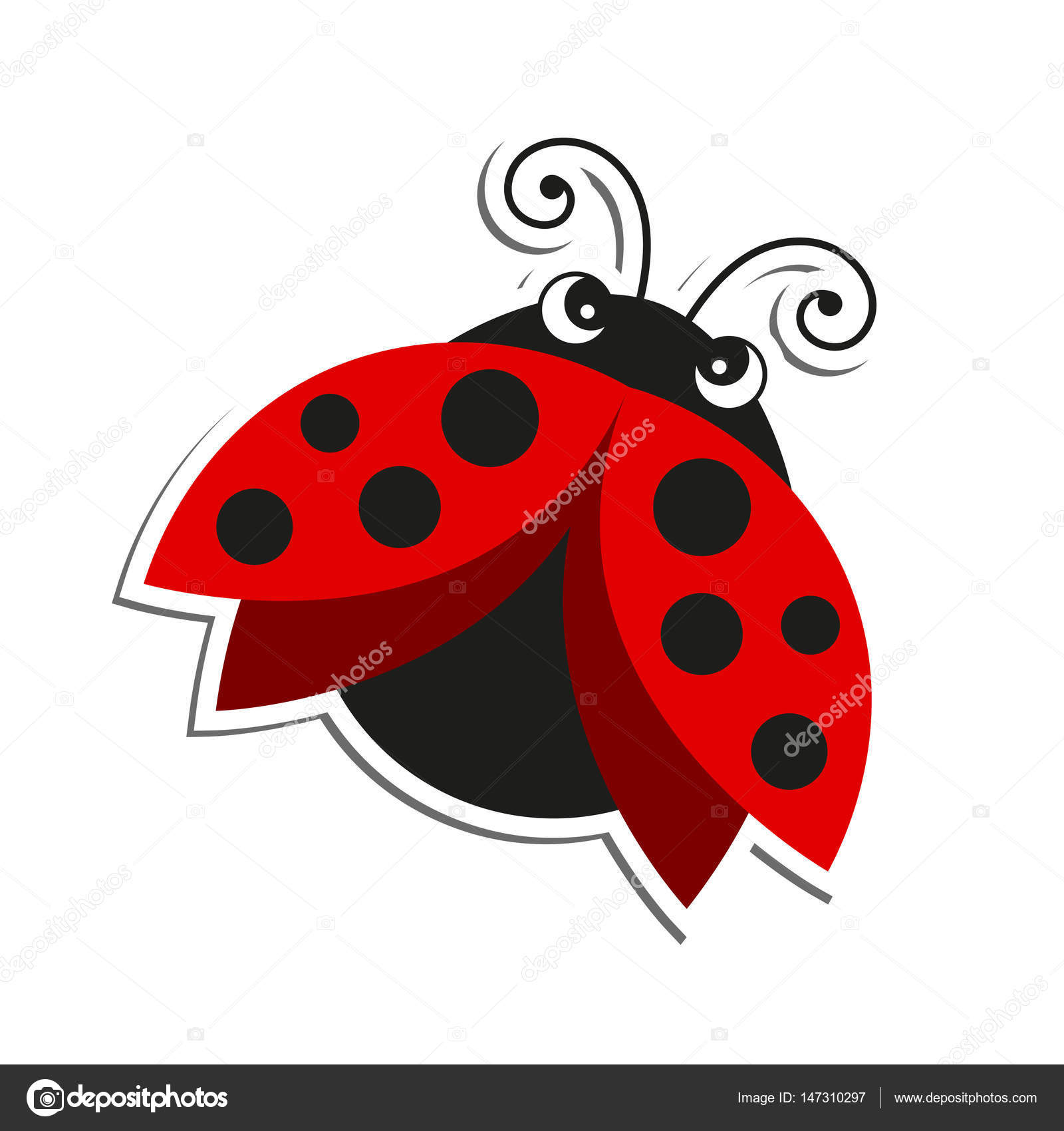 Vector Little Ladybug — Stock Vector © ramonakaulitzki #147310297