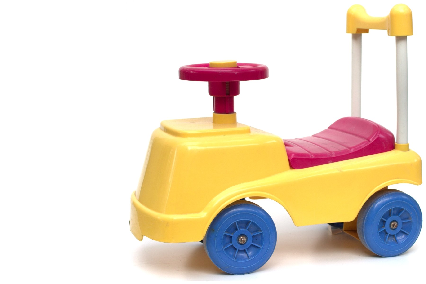 Little ride on car toy, Blue, Playing, Yellow, White, HQ Photo