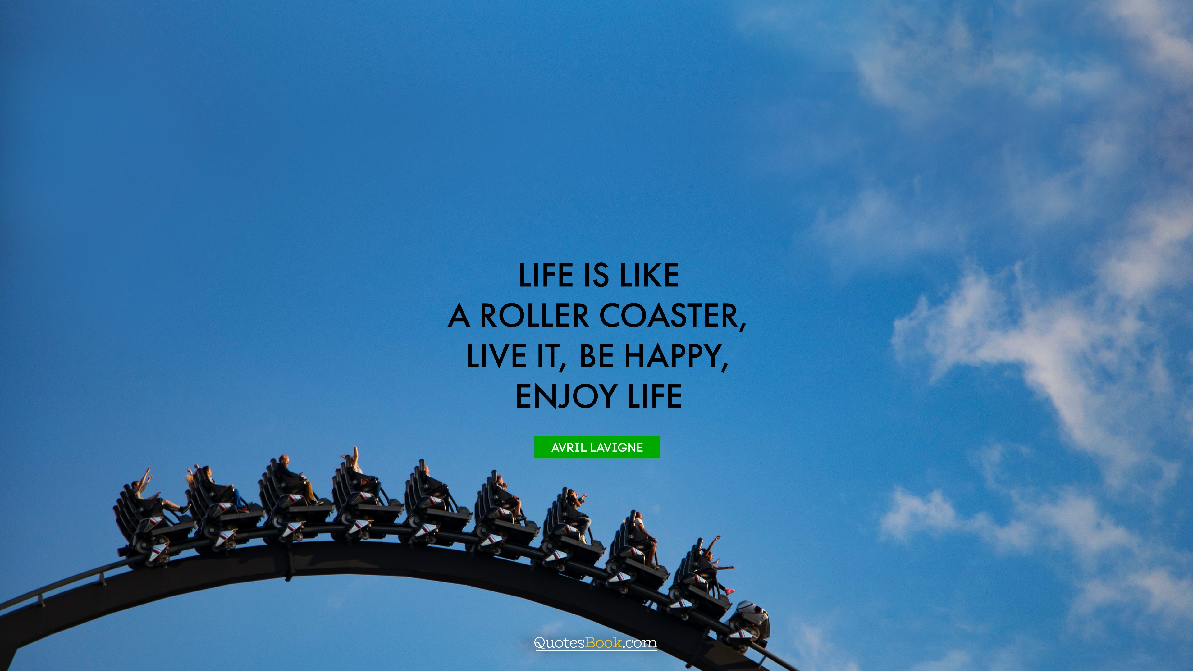 Life is like a roller coaster, live it, be happy, enjoy life ...