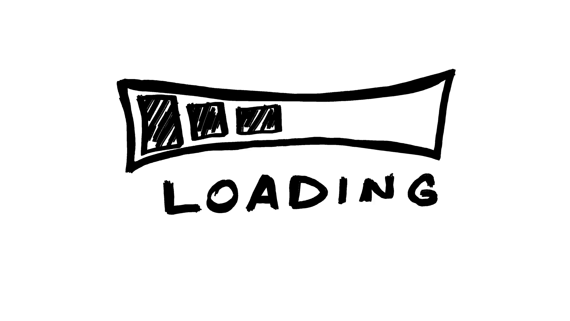 Loading Bar Scribble Animation Doodle White Background 4K Stock ...