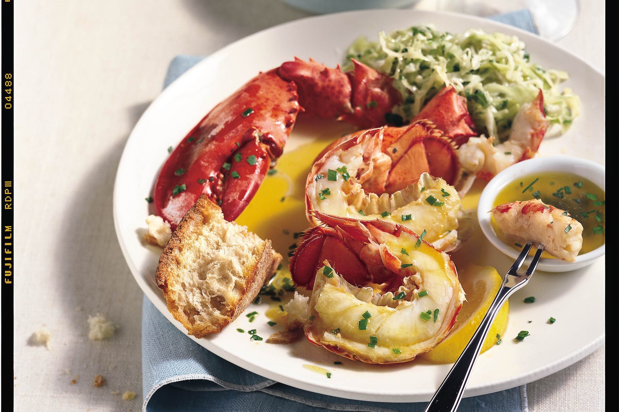 Steamed Lobster with Lemon-Herb Butter recipe | Epicurious.com