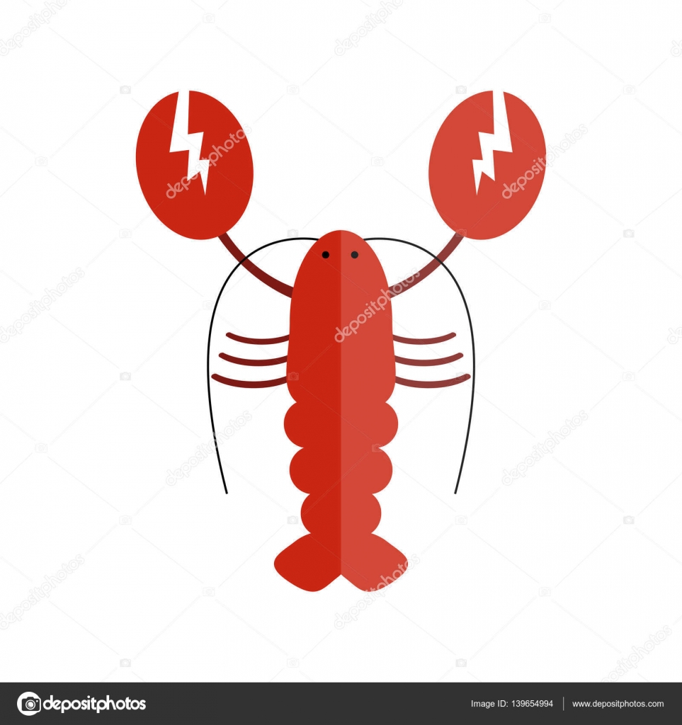 Lobster vector flat illustration. — Stock Vector © adekvat #139654994