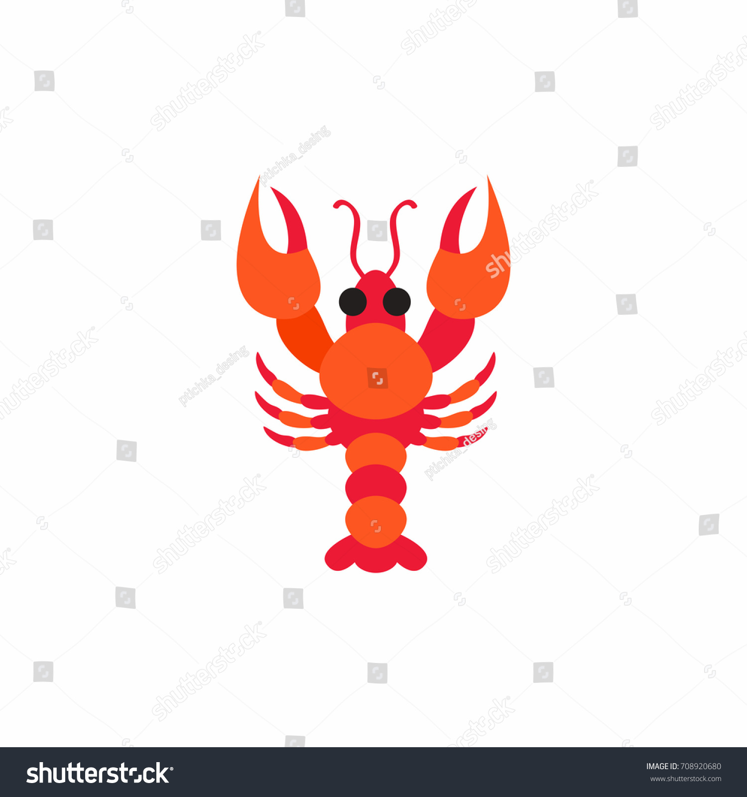 Lobster Illustration Stock Vector 708920680 - Shutterstock