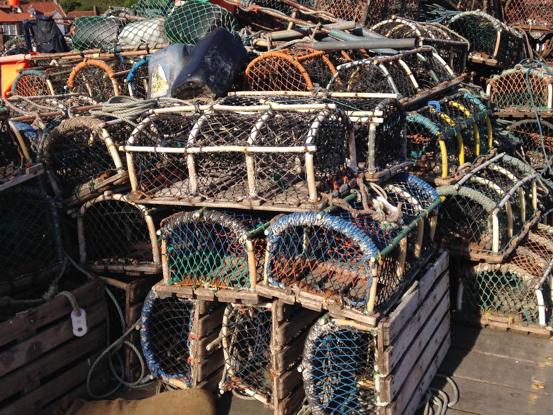 Foap.com: Whitby lobster pots. Colorful lobster pots on Whitby quay ...