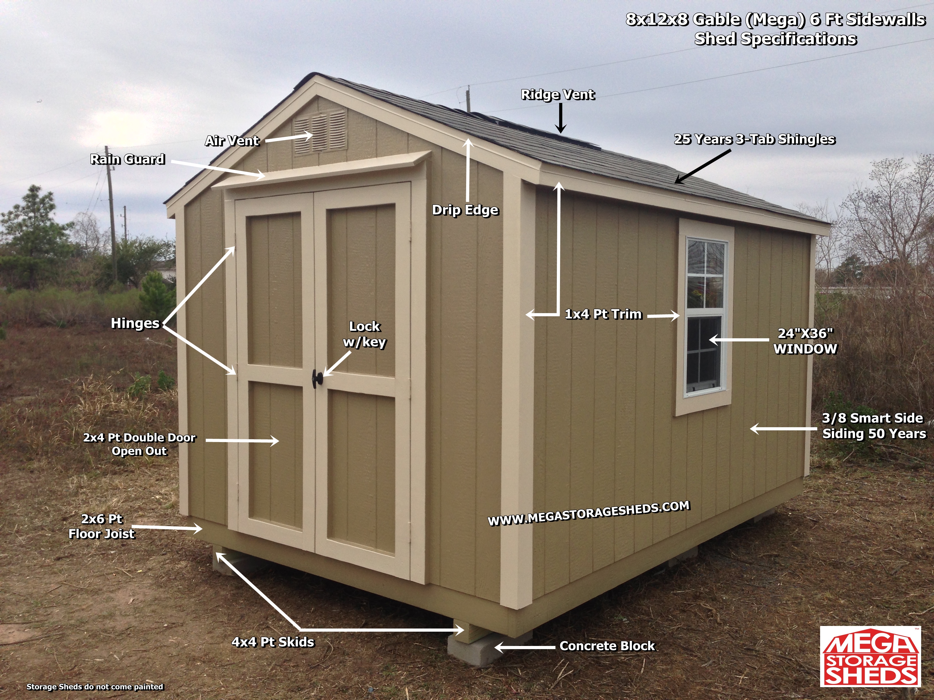 Storage Shed Specifications Cinder Block Concrete Foundation For ...