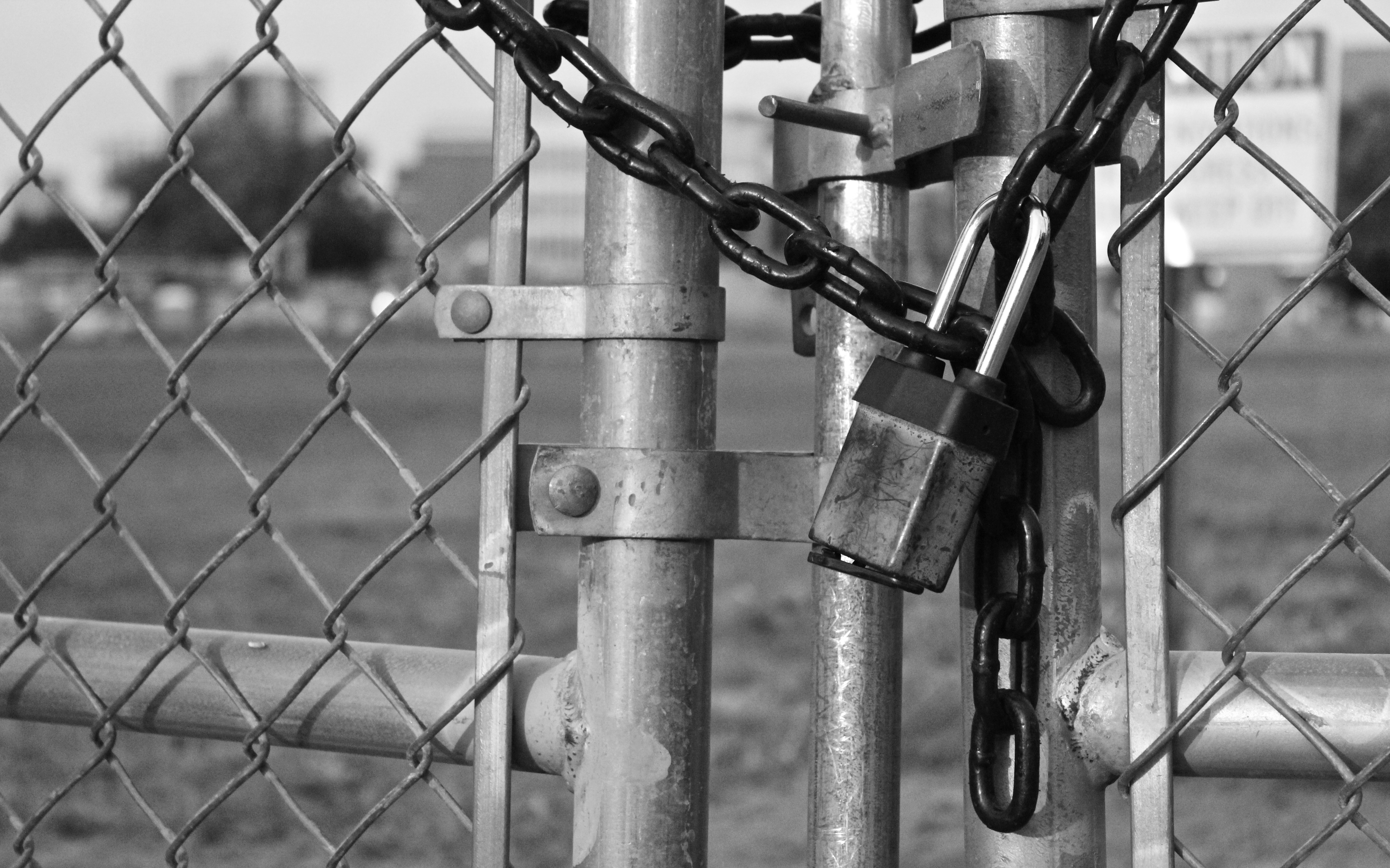 Locked gate photo