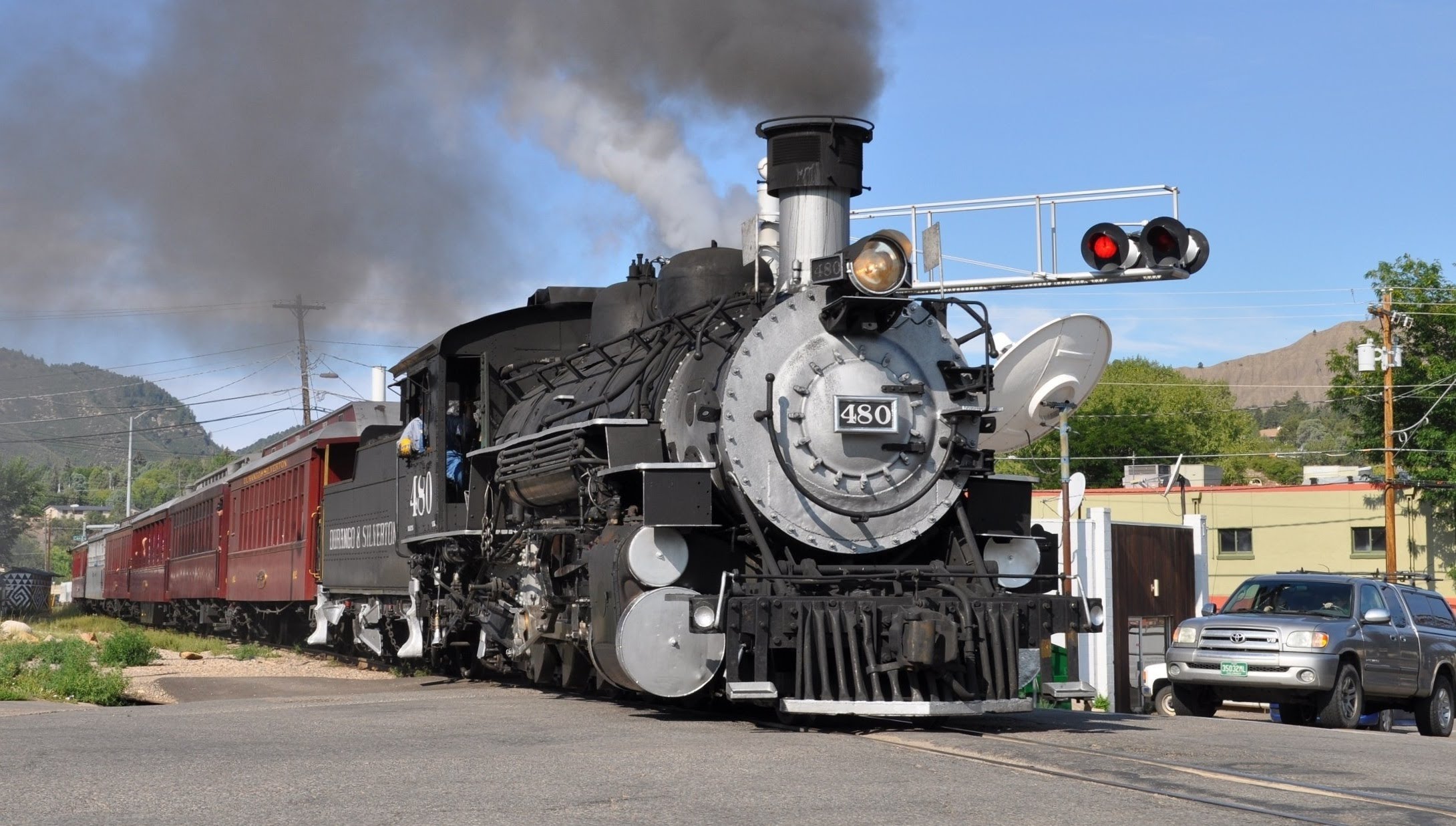 Old steam locomotive photo