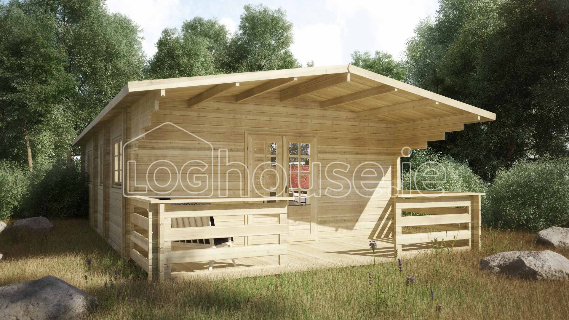 BUDGET TWO BED A LOG CABIN 5.2m x 10.2m | Loghouse.ie