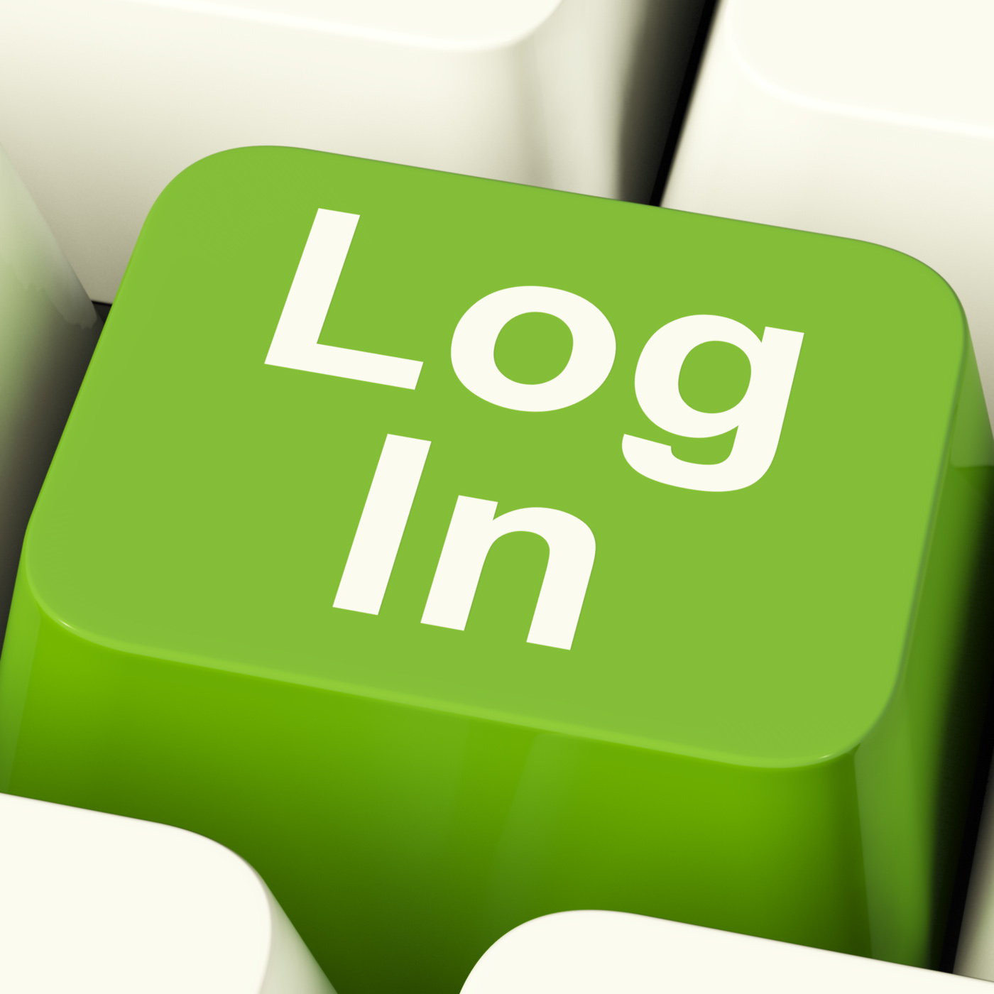 Login here. Log in. Log on image. Green Key. Log in you image.
