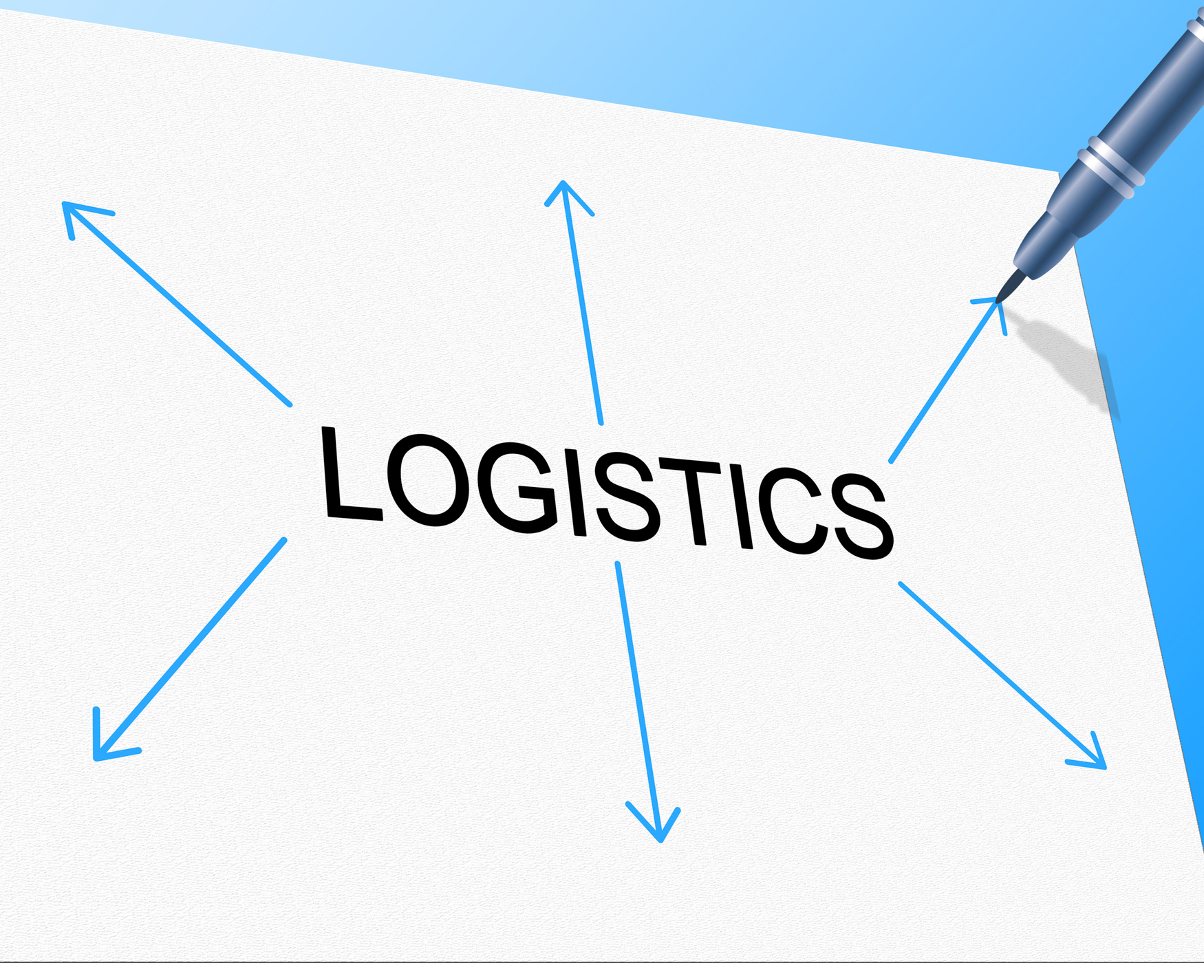 Logistics distribution shows supply chain and delivery photo