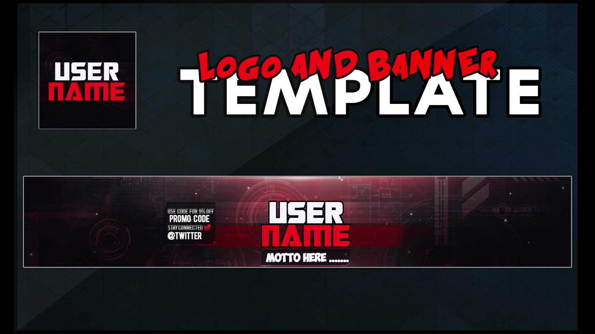 Youtube Banner and logo template PSD - YouTube