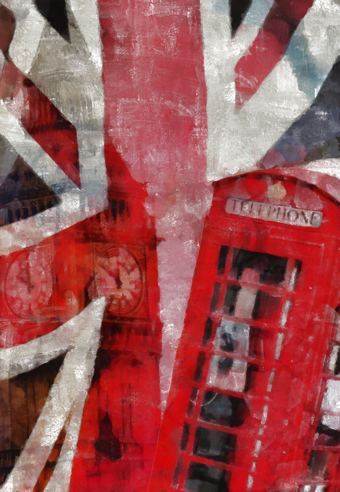 London collage painting photo