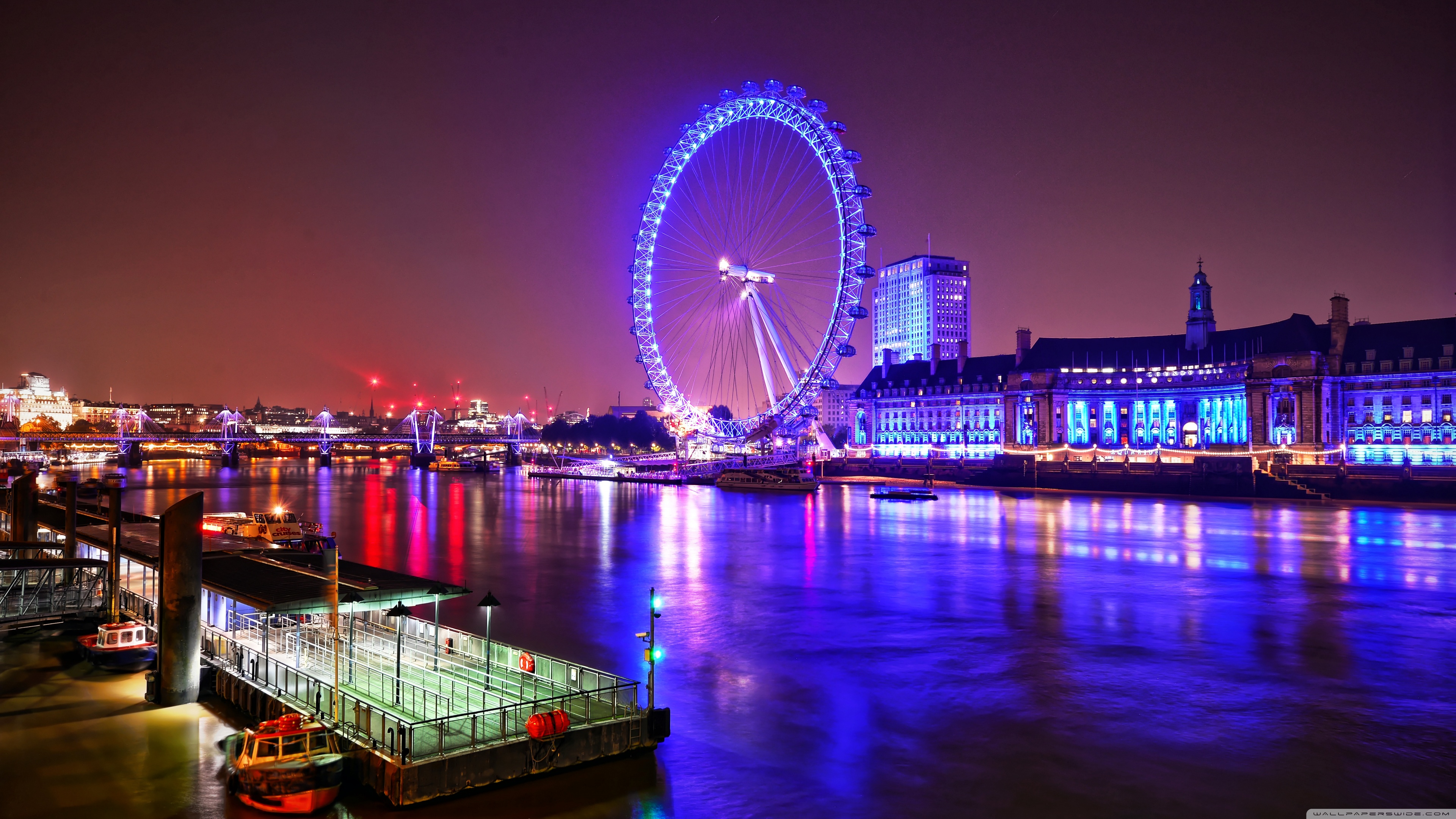 London Eye at Night ❤ 4K HD Desktop Wallpaper for 4K Ultra HD TV ...