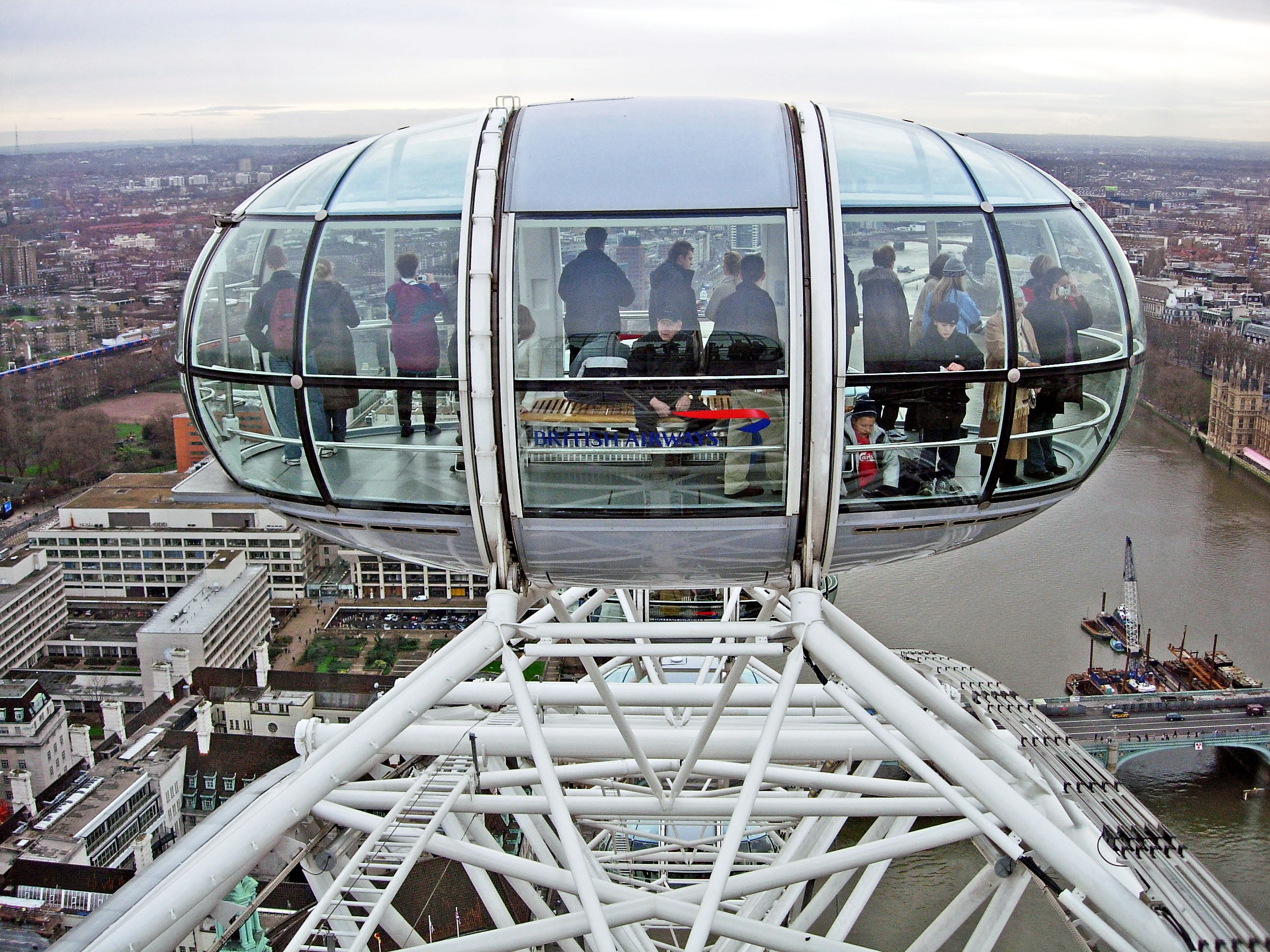 Free Photo London Eye Capsule Clouds London Londoneye Free 