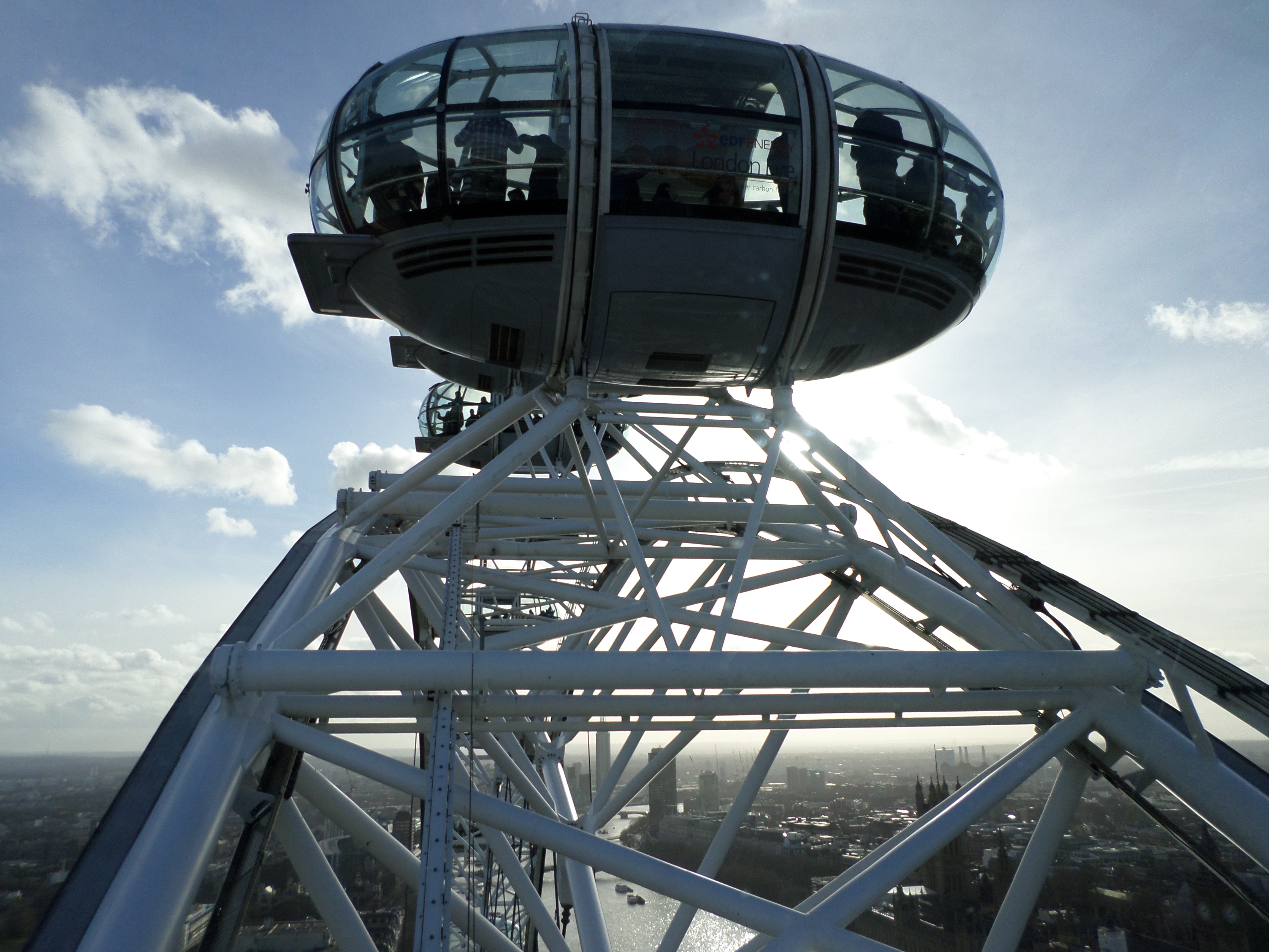 London Eye Capsule, Clouds, London, Londoneye, Sky, HQ Photo