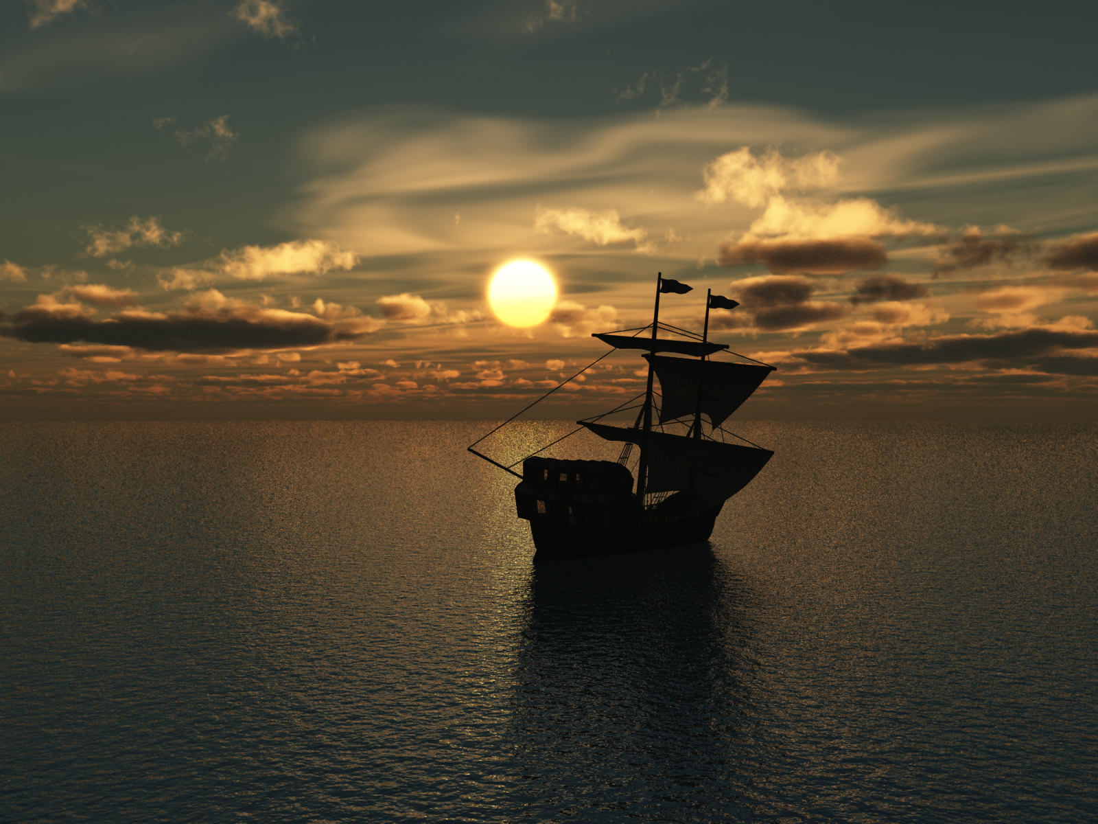 3D Landscape Lonely Ship (id: 200205) – BUZZERG