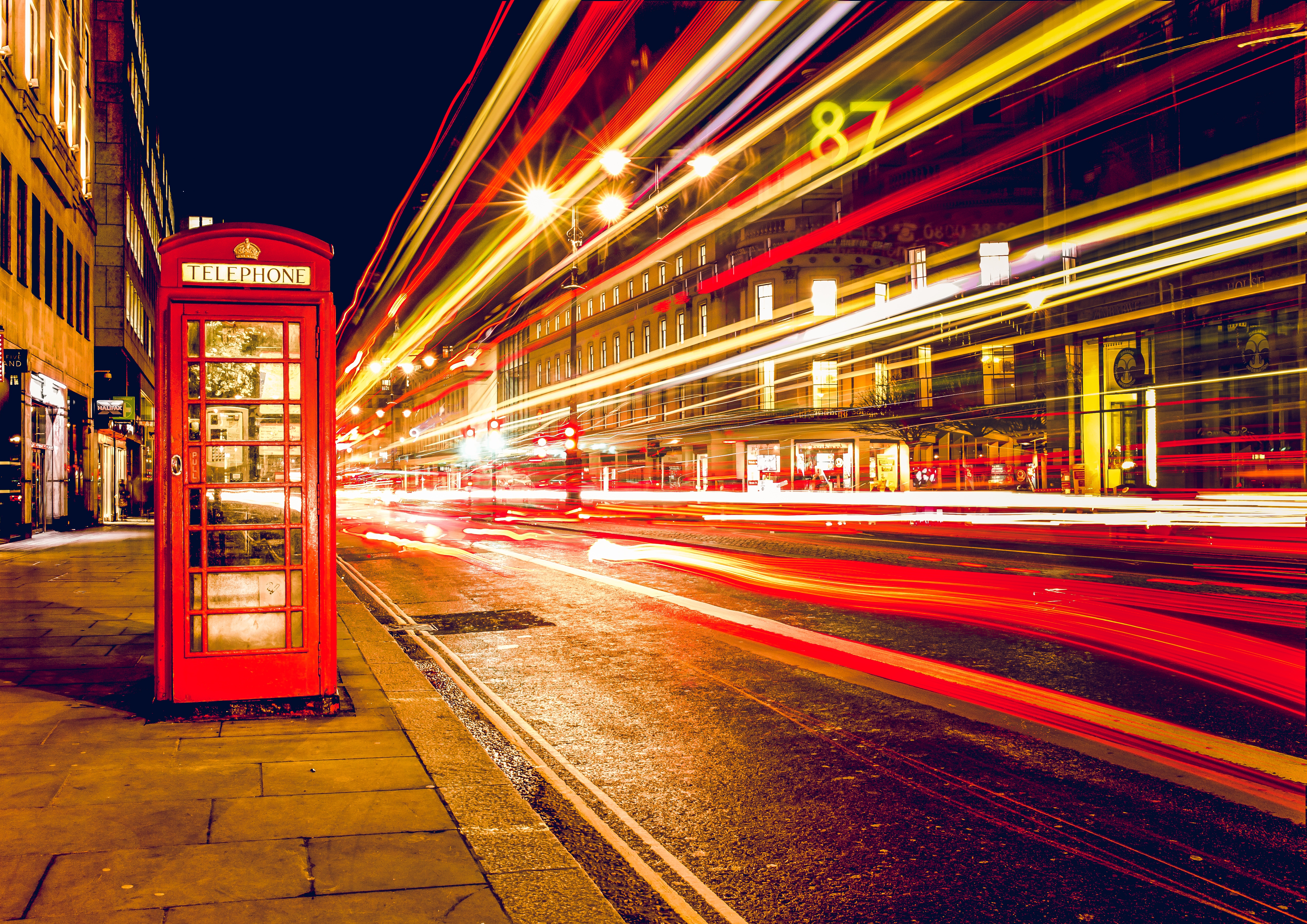 London Red Telephone Booth Long Exposure Free Stock Photo ...