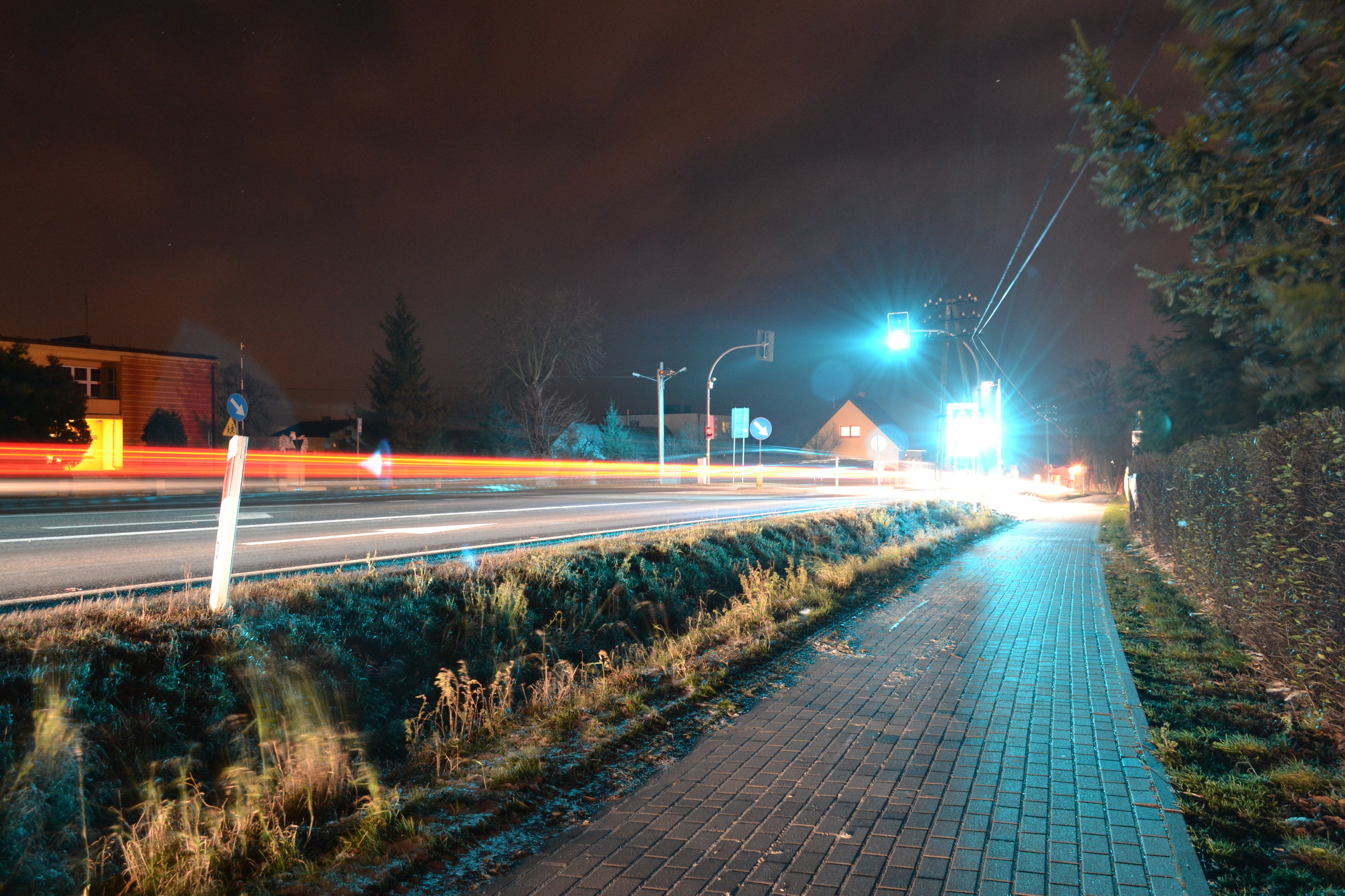 Long Exposure of Cars, Blur, Light streaks, Urban, Transportation system, HQ Photo