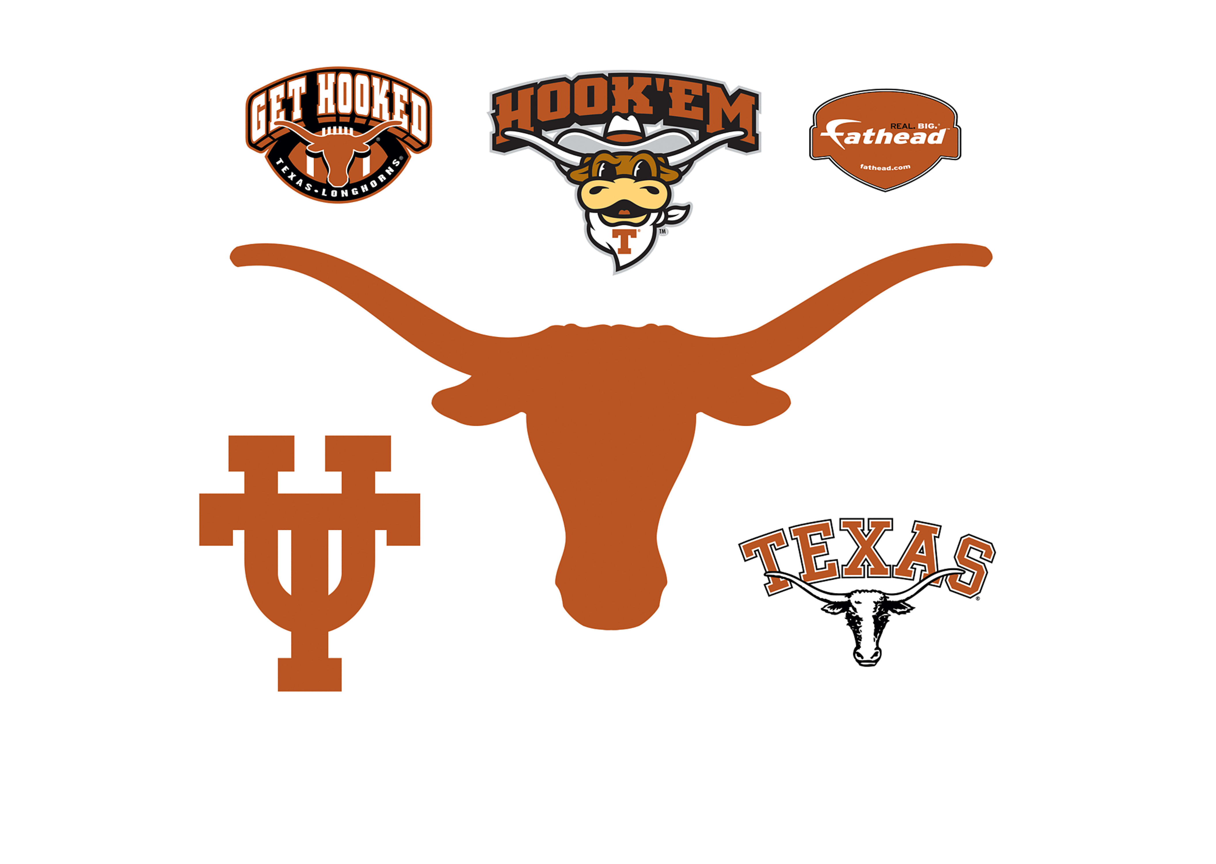 Texas Longhorns Logo Wall Decal | Shop Fathead® for Texas Longhorns ...
