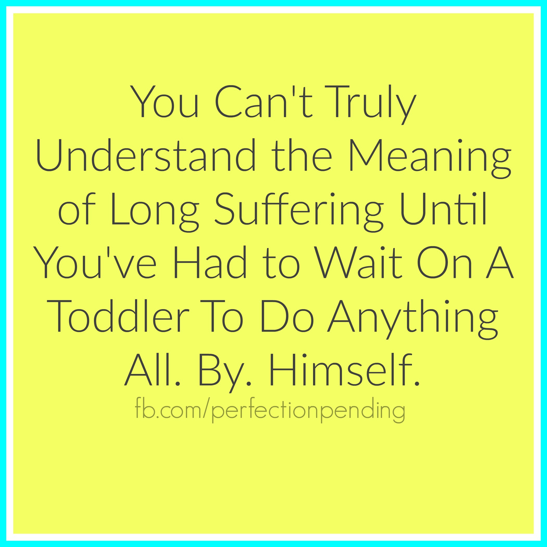 The True Meaning of Long Suffering - Perfection Pending