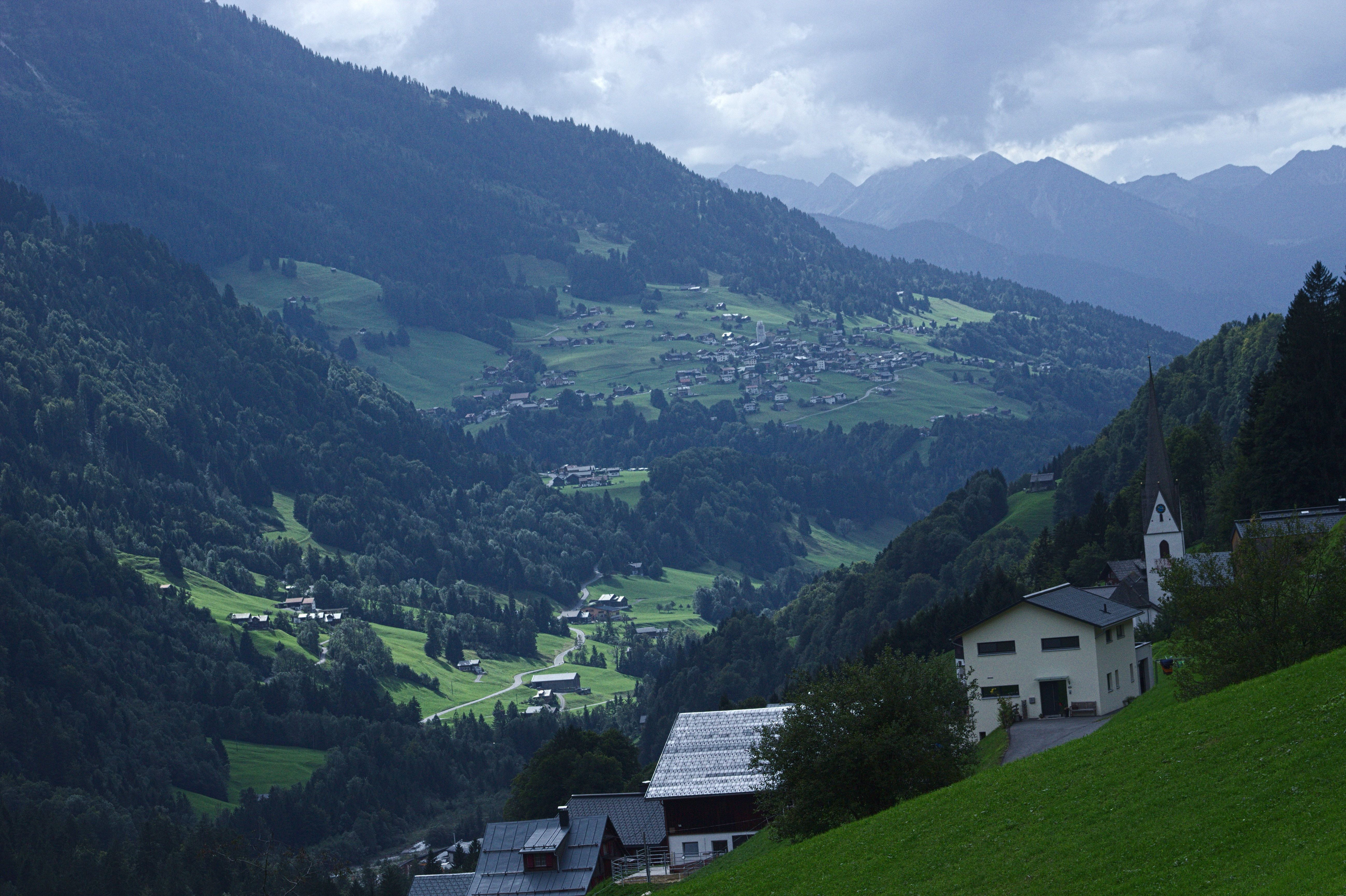 Long view along valley, sonntag, austria photo