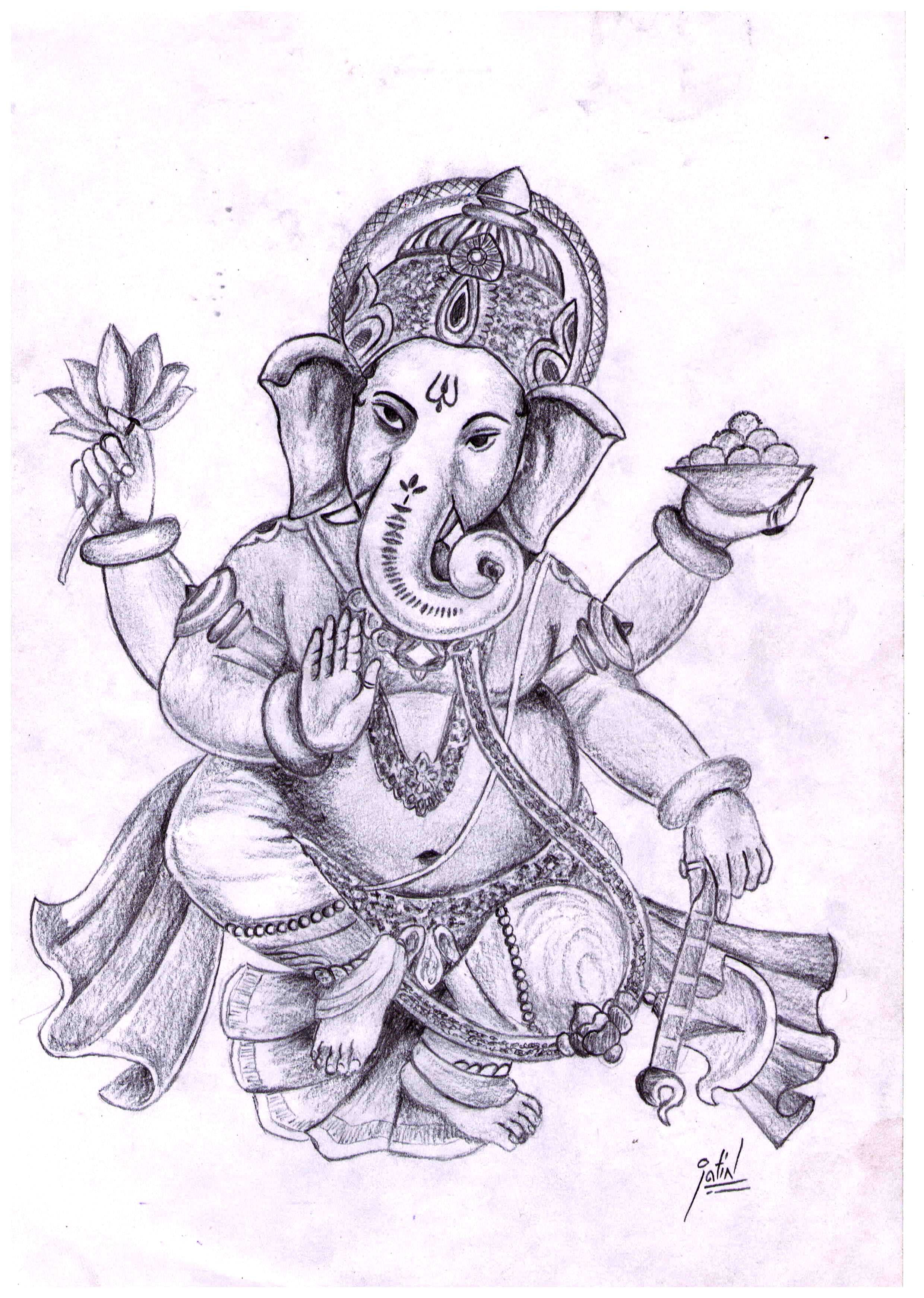 Pencil Sketch Of Lord Ganesha | Best Collection Of Worldwide ...