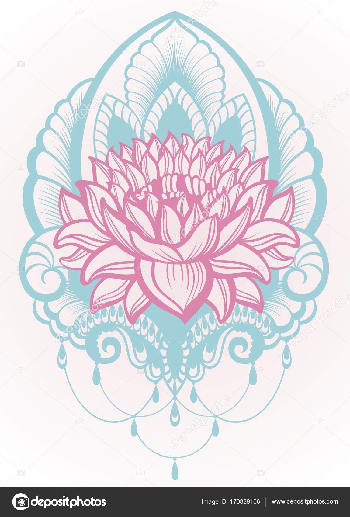 Vector Lotus Illustration — Stock Vector © Ksyshakiss #170889106