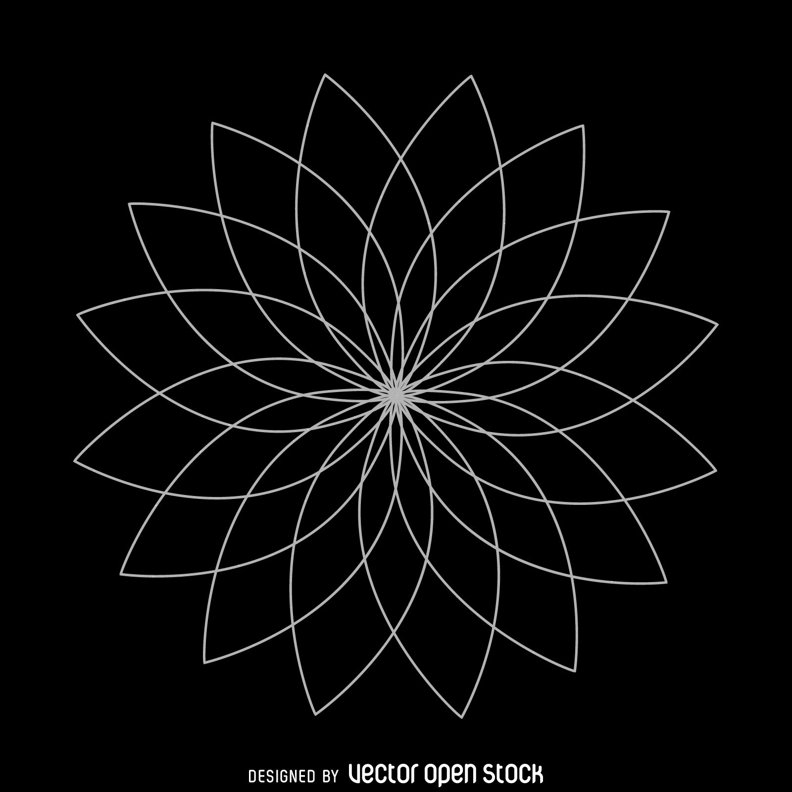 Sacred geometry design featuring a lotus flower. Made from lots of ...