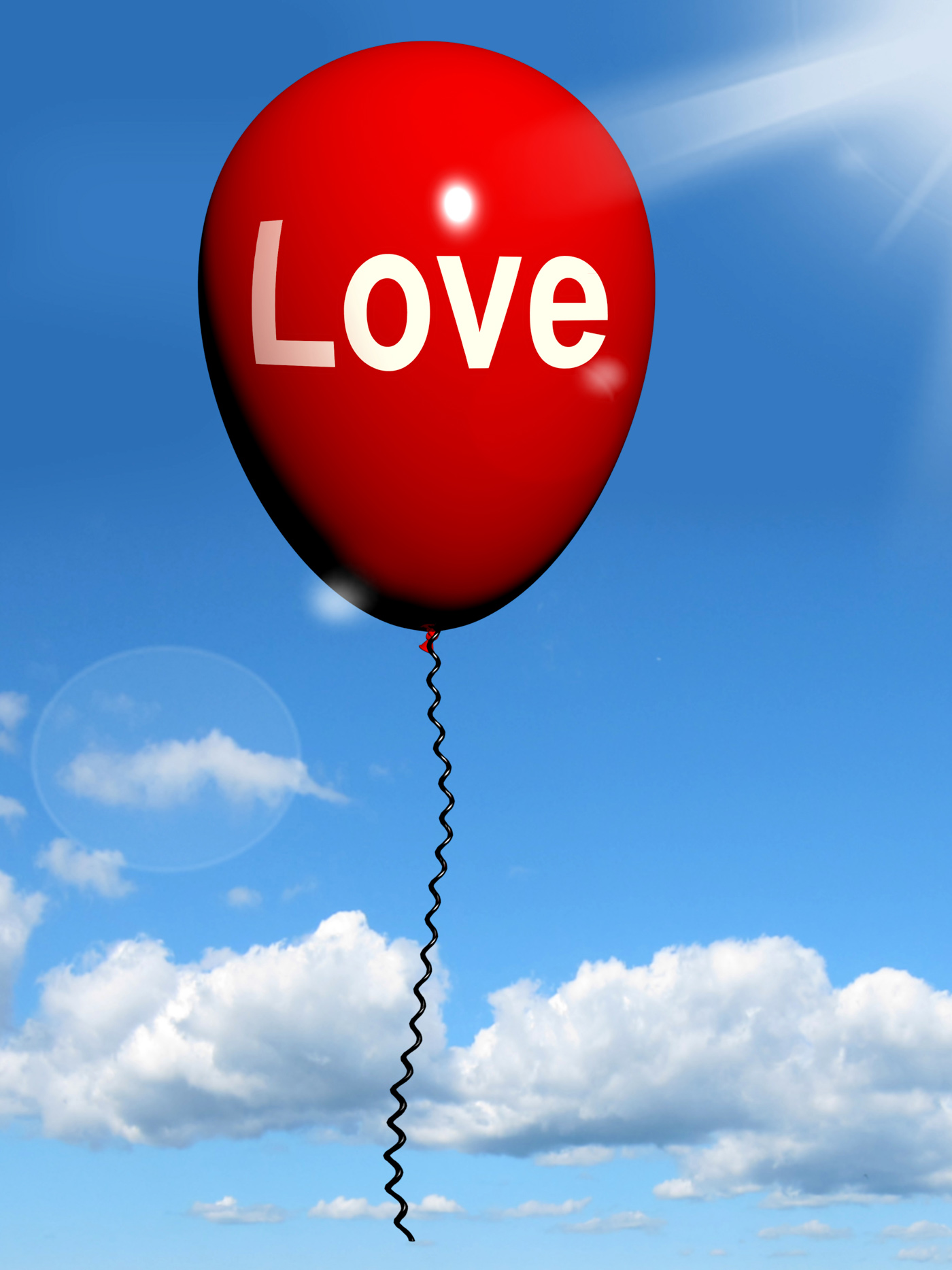 Love balloon shows fondness and affectionate feelings photo