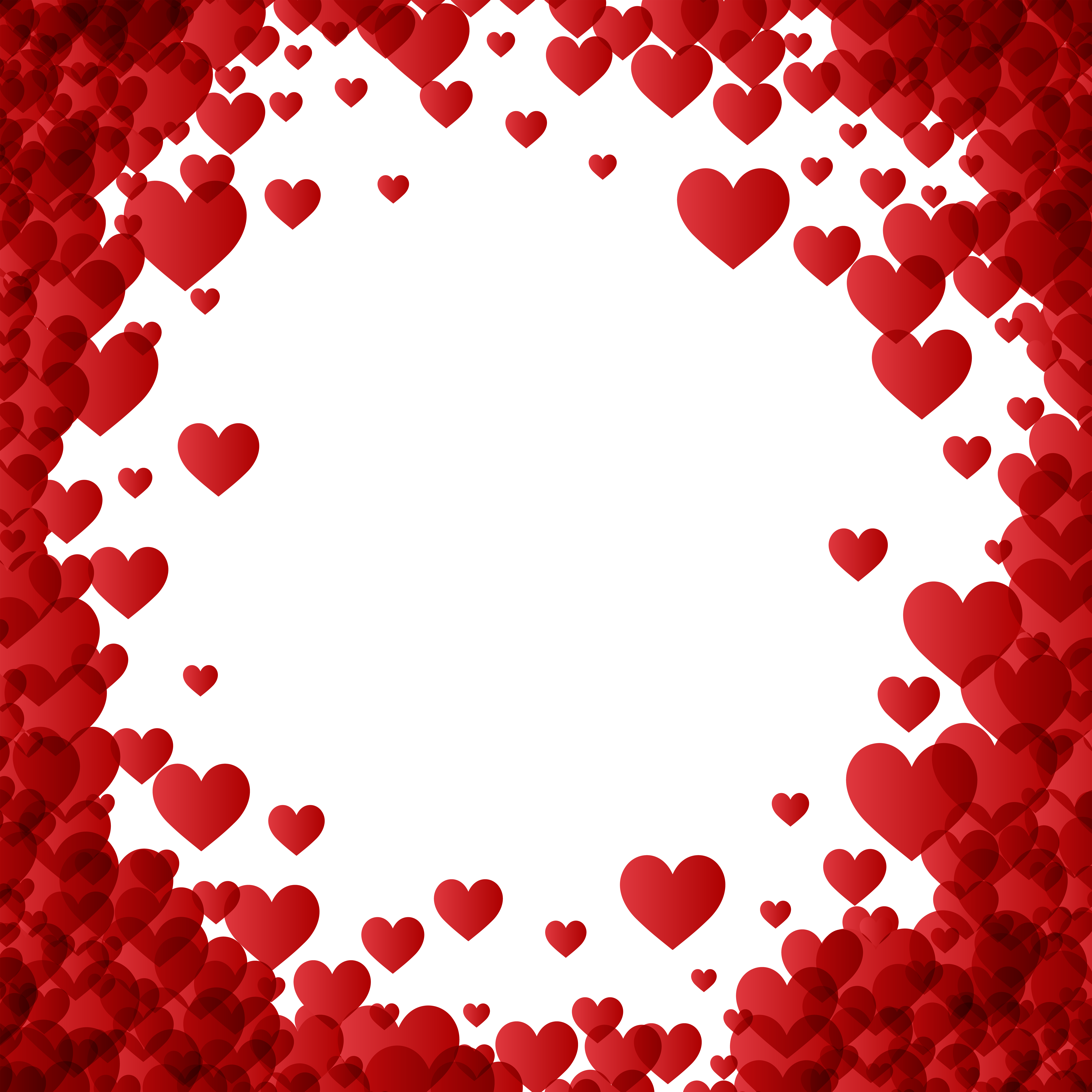 Valentine's Day Heart Border Frame Transparent Image | Gallery ...