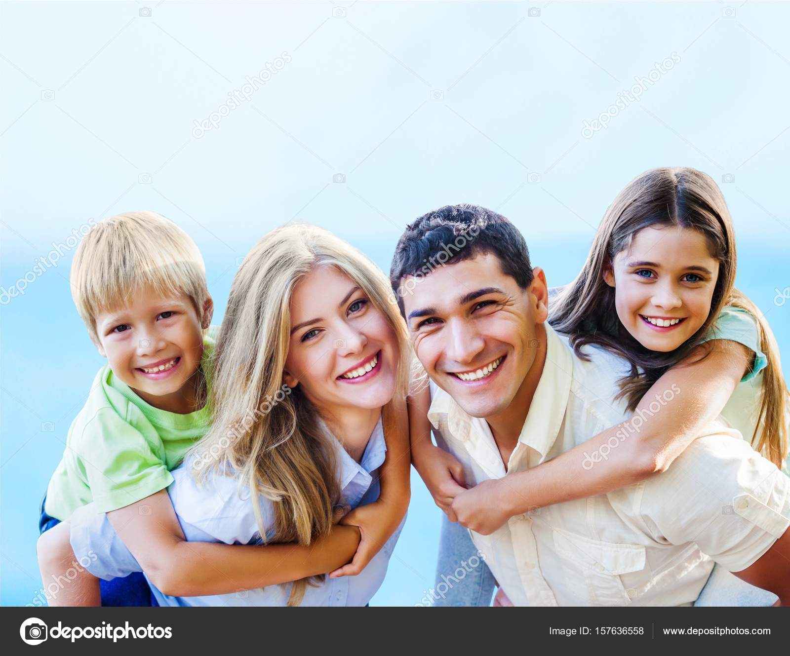 Lovely family in park — Stock Photo © billiondigital #157636558