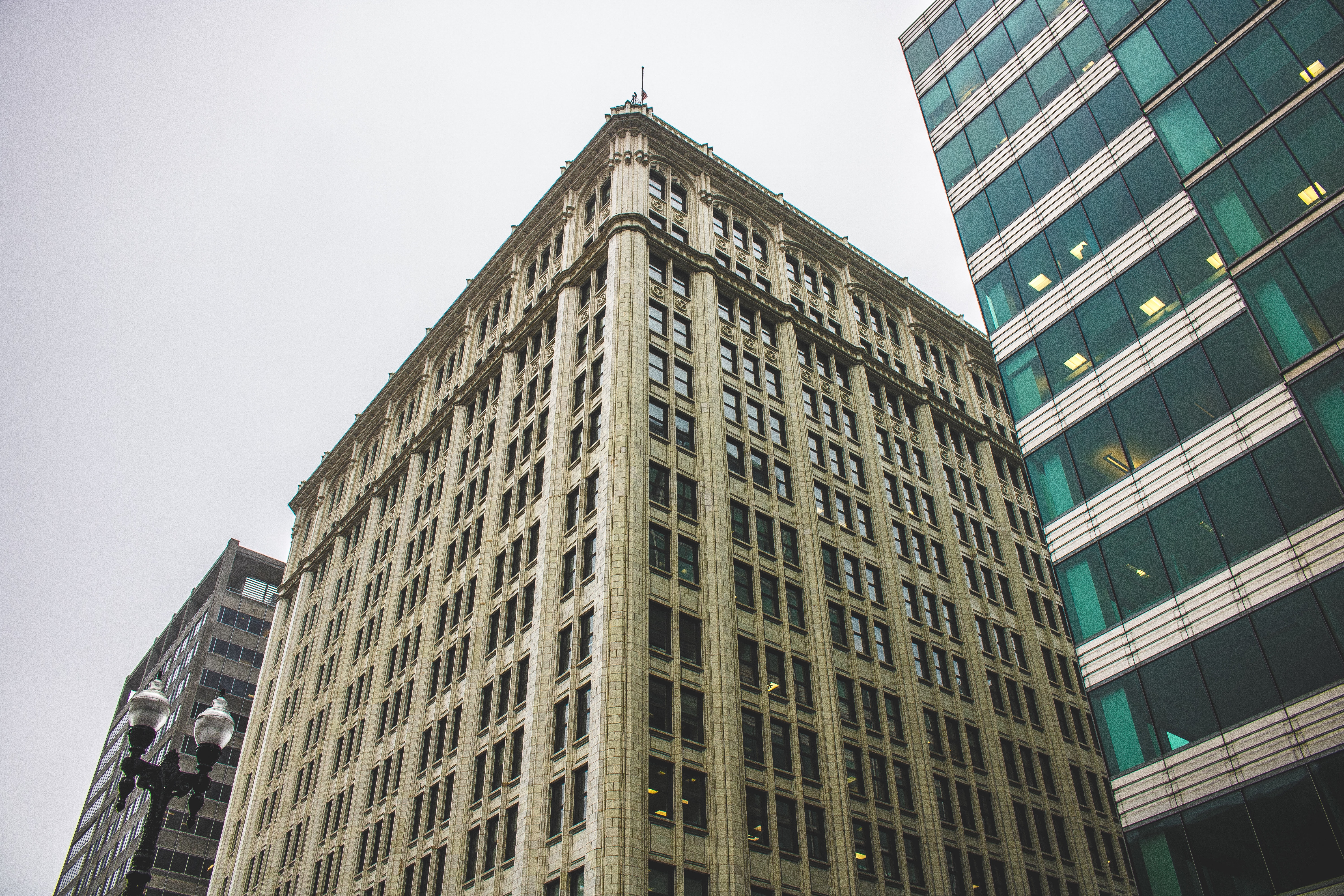 Low Angle Photography of Buildings, Gloomy, Windows, Urban, Tall, HQ Photo