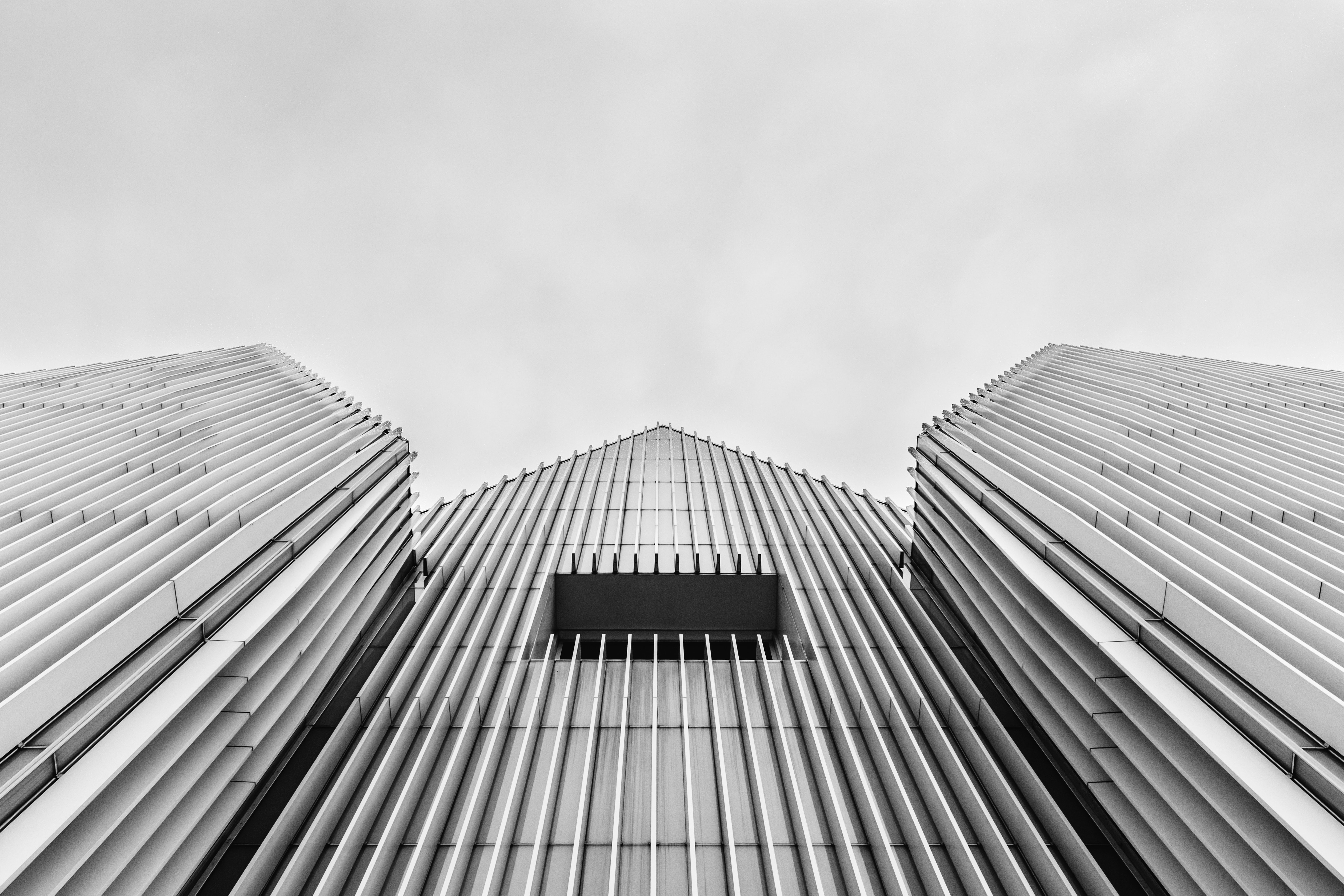 Low angle view of high rise building photo